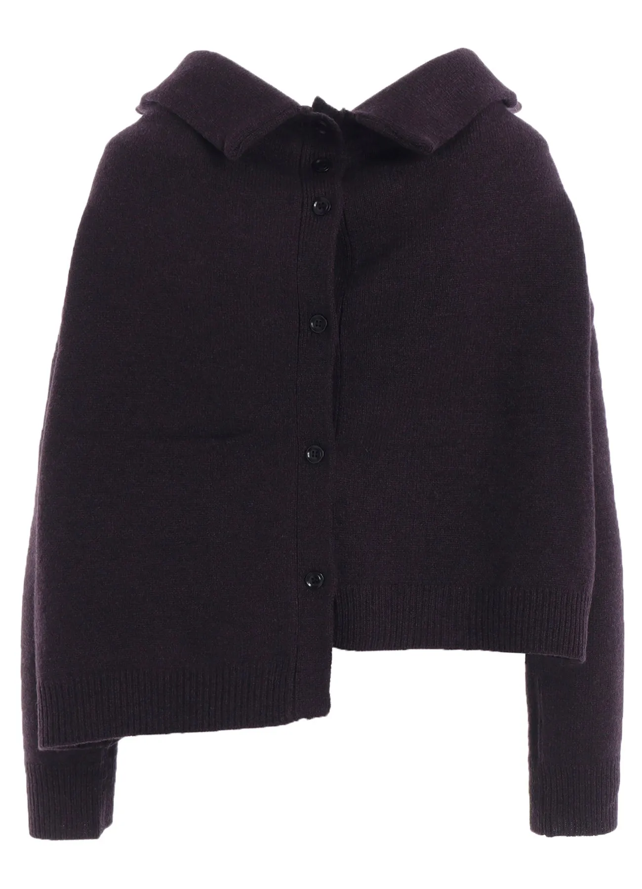 WOOL JERSEY ASYMMETRIC PULLOVER sold by Yohji Yamamoto product image thumbnail 4