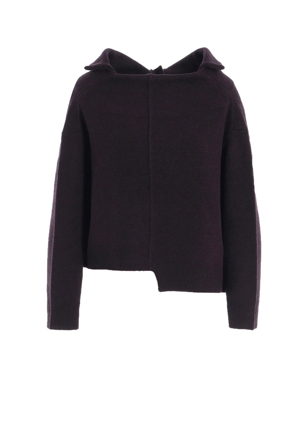 WOOL JERSEY ASYMMETRIC PULLOVER sold by Yohji Yamamoto