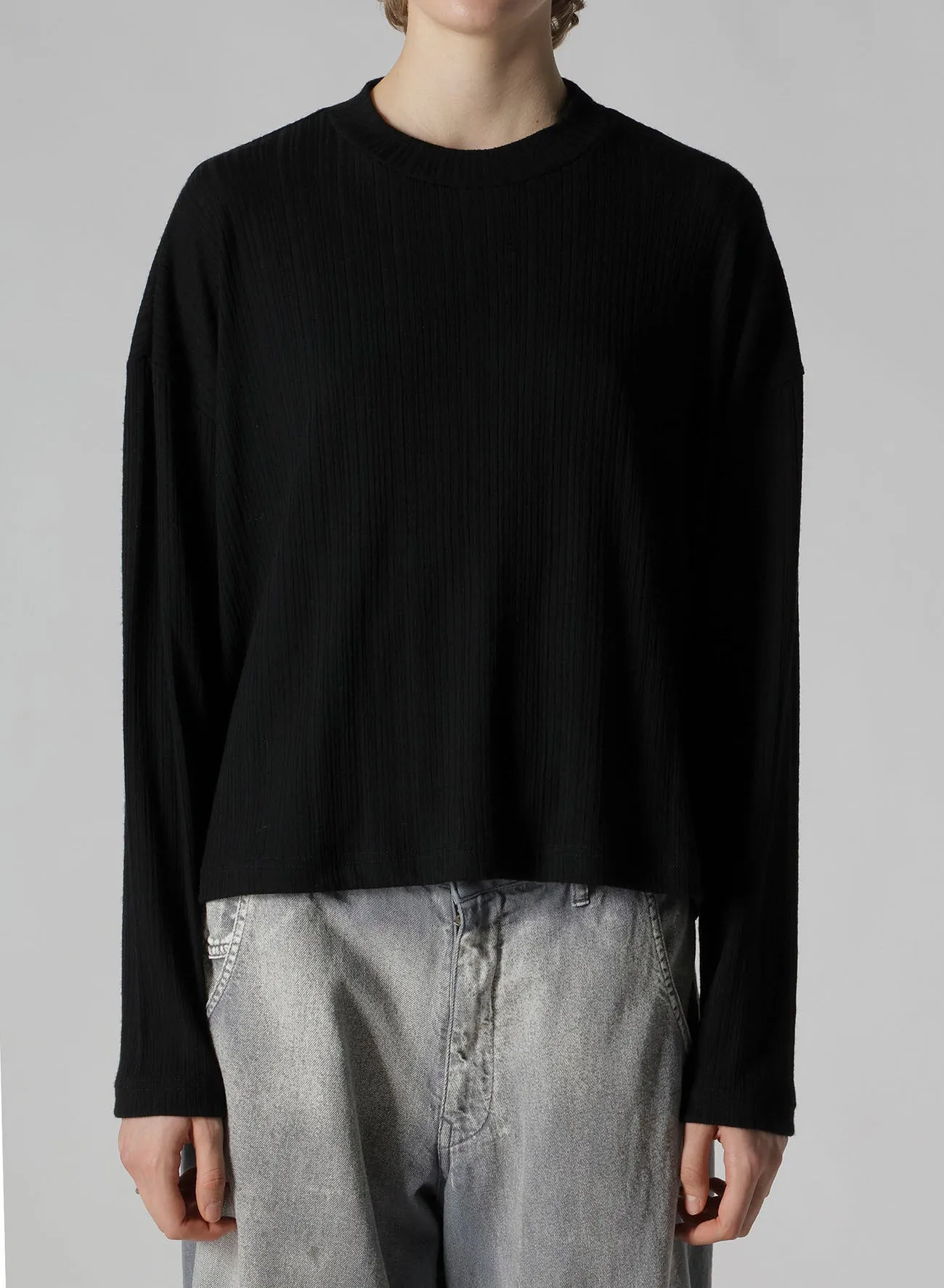 SOFT RANDOM RIB SHORT T sold by Yohji Yamamoto product image thumbnail 4