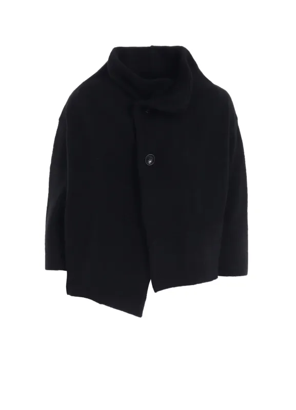 WOOL JERSEY SNAP BUTTON CARDIGAN sold by Yohji Yamamoto