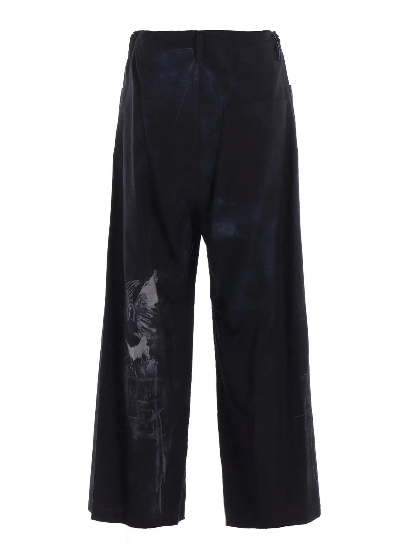BIRD PRINT DENIM LONG STRAIGHT PANTS sold by Yohji Yamamoto product image thumbnail 3