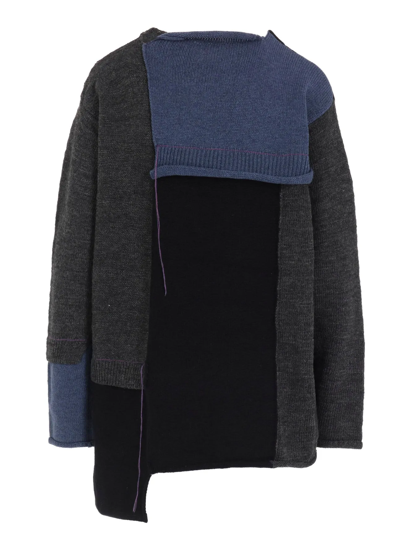 PATCHWORK CREW NECK PULLOVER sold by Yohji Yamamoto product image thumbnail 4