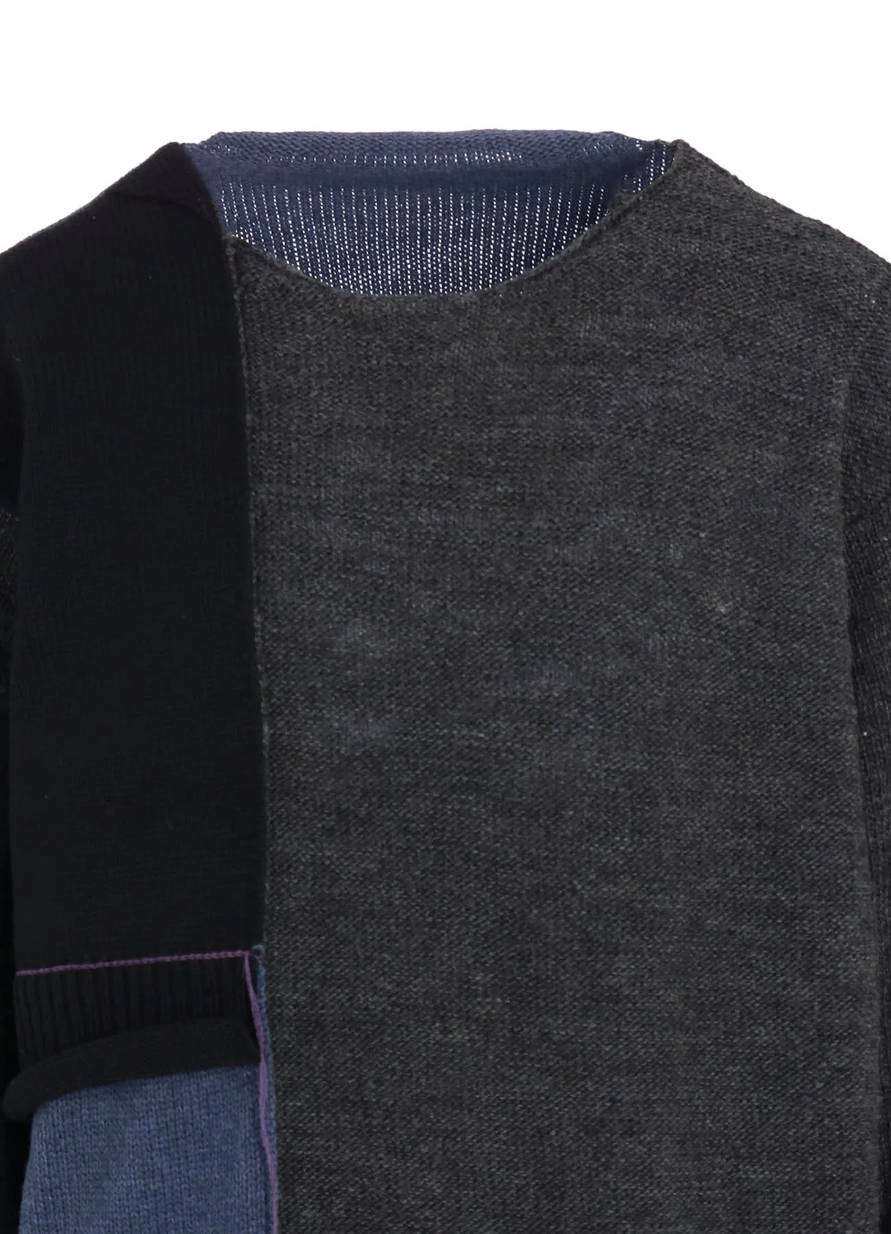PATCHWORK CREW NECK PULLOVER sold by Yohji Yamamoto product image thumbnail 5
