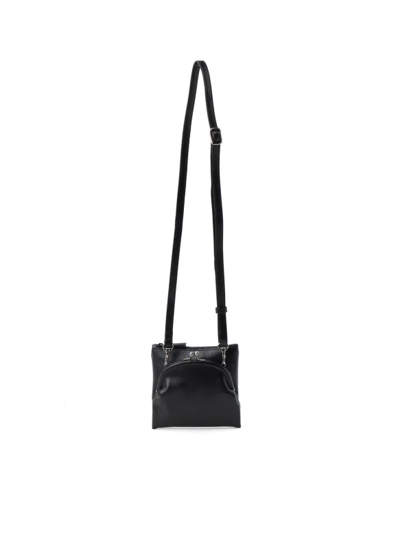 SEMI-GLOSS LEATHER MINI SHOULDER 2WAY BAG sold by Yohji Yamamoto