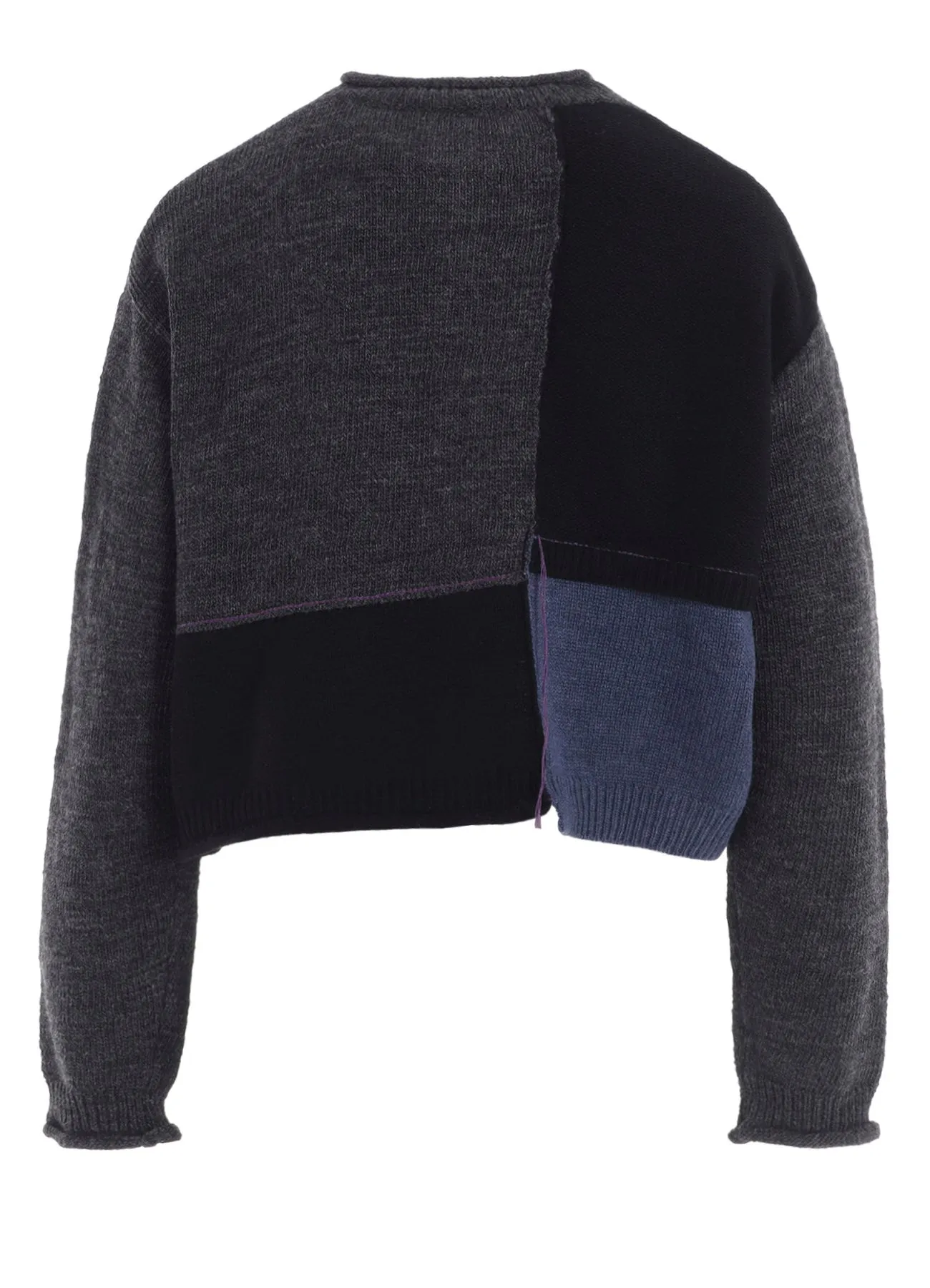PATCHWORK CREW NECK CARDIGAN sold by Yohji Yamamoto product image thumbnail 3