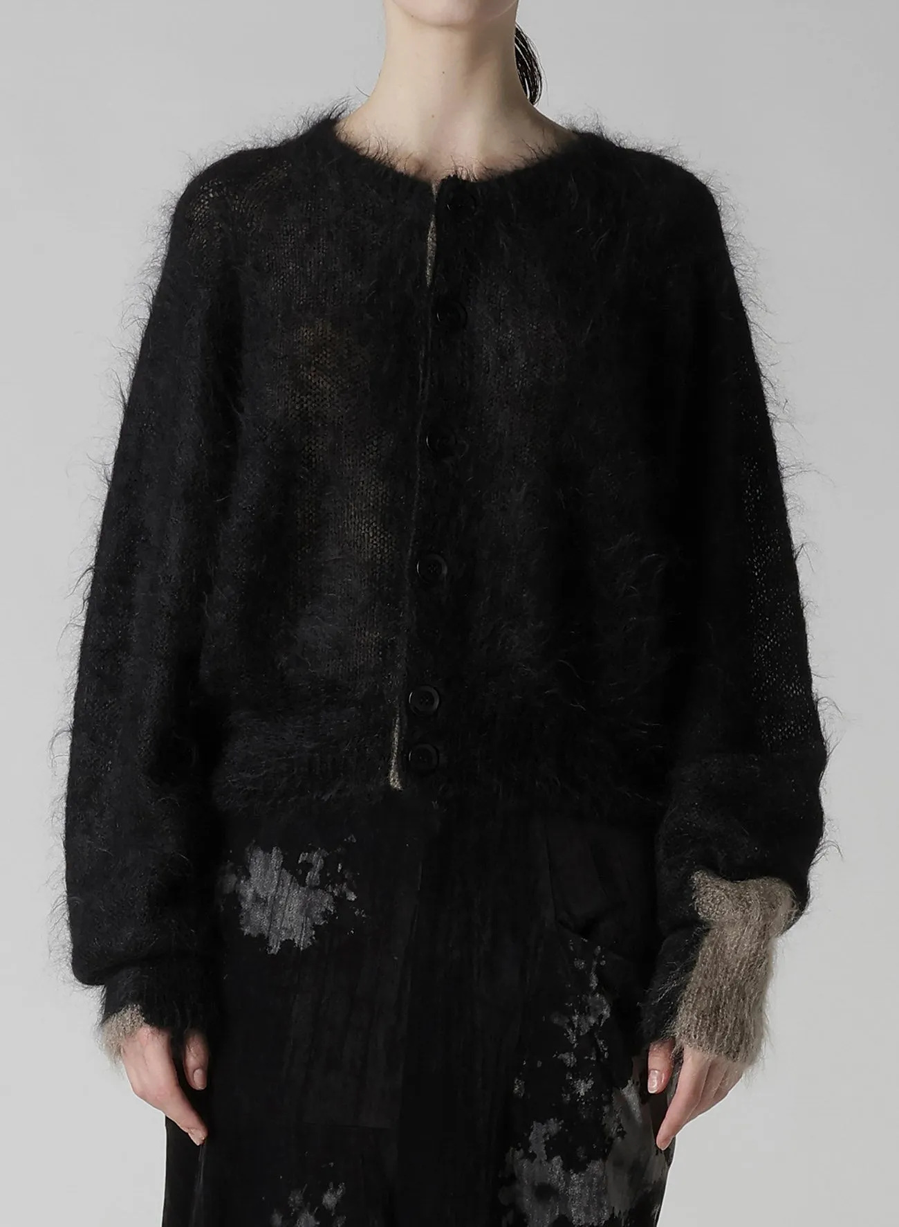 COLOR SCHEME MOHAIR CARDIGAN sold by Yohji Yamamoto product image thumbnail 4