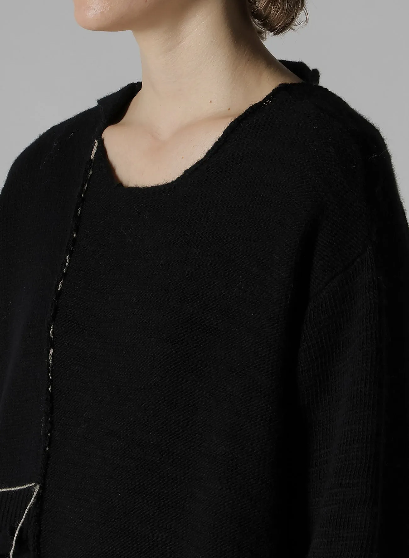 PATCHWORK CREW NECK PULLOVER sold by Yohji Yamamoto product image thumbnail 5