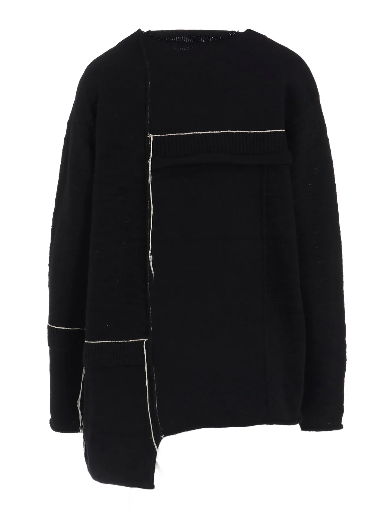PATCHWORK CREW NECK PULLOVER sold by Yohji Yamamoto product image thumbnail 3