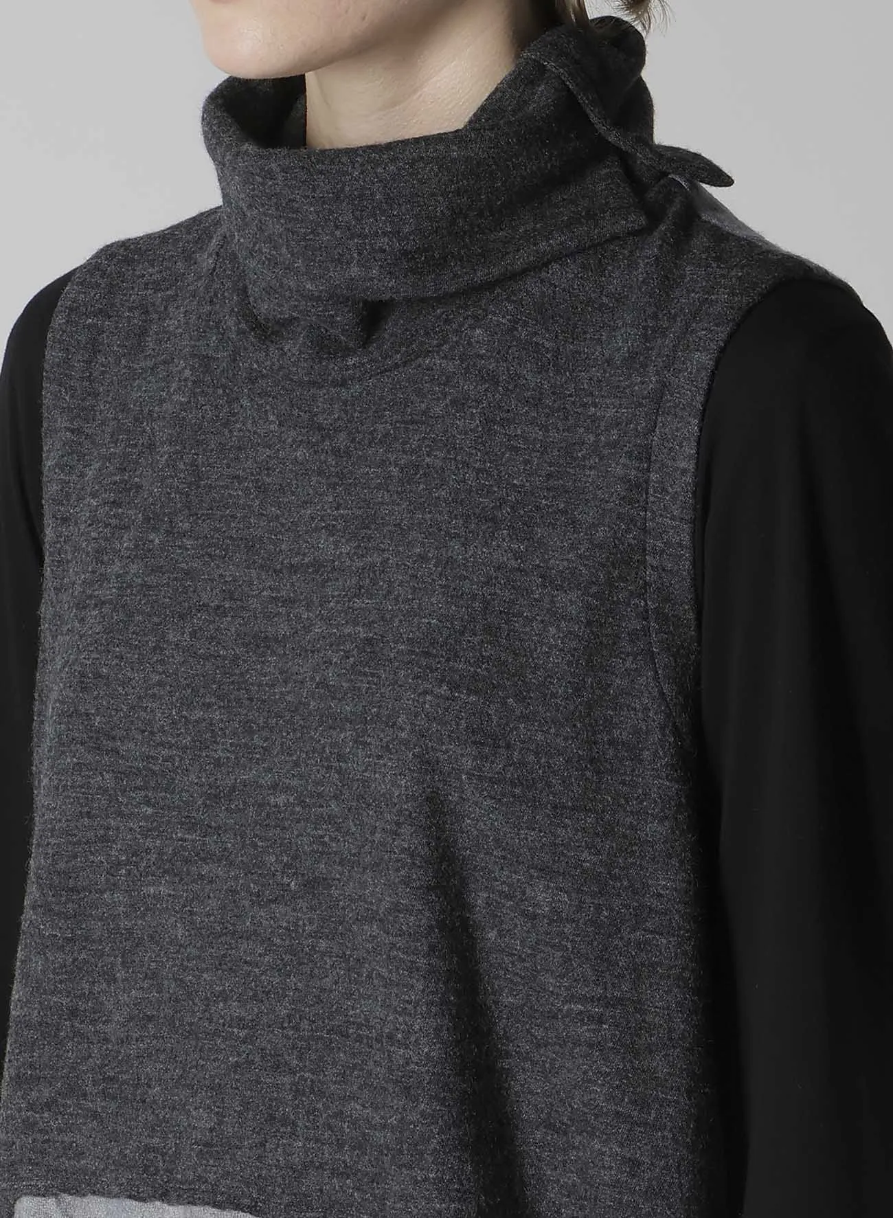 COMBINATION HIGH NECK DRESS sold by Yohji Yamamoto product image thumbnail 5
