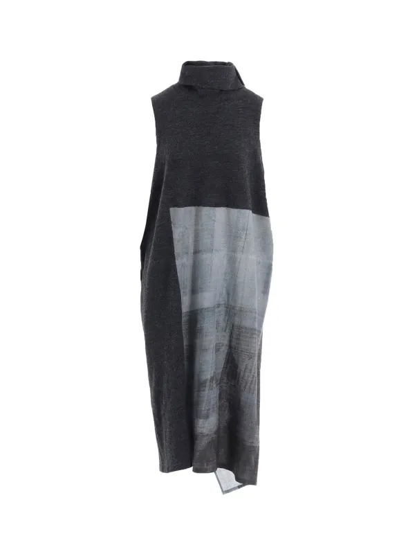 COMBINATION HIGH NECK DRESS made by Yohji Yamamoto