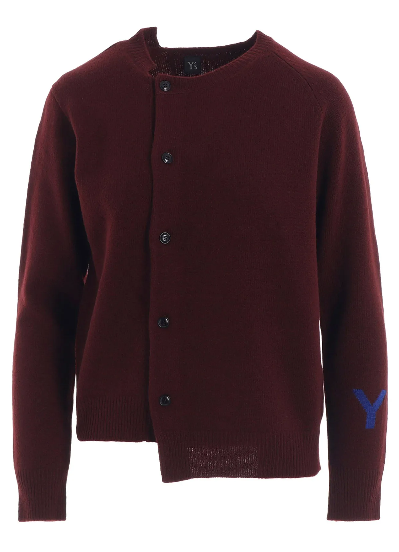 INTARSIA ASYMMETERIC CARDIGAN sold by Yohji Yamamoto product image thumbnail 2