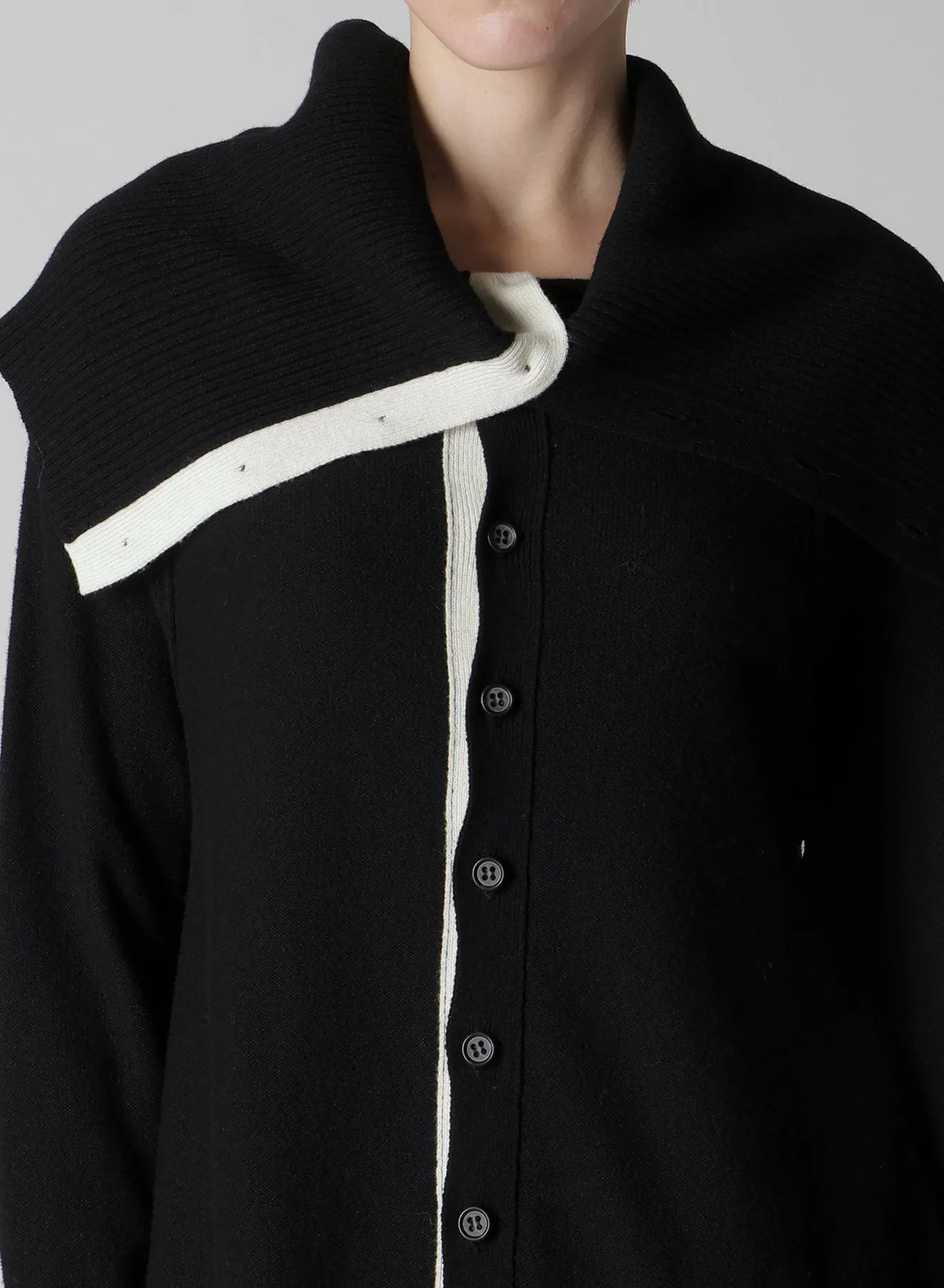 WOOL BREND DRAPED CARDIGAN sold by Yohji Yamamoto product image thumbnail 5