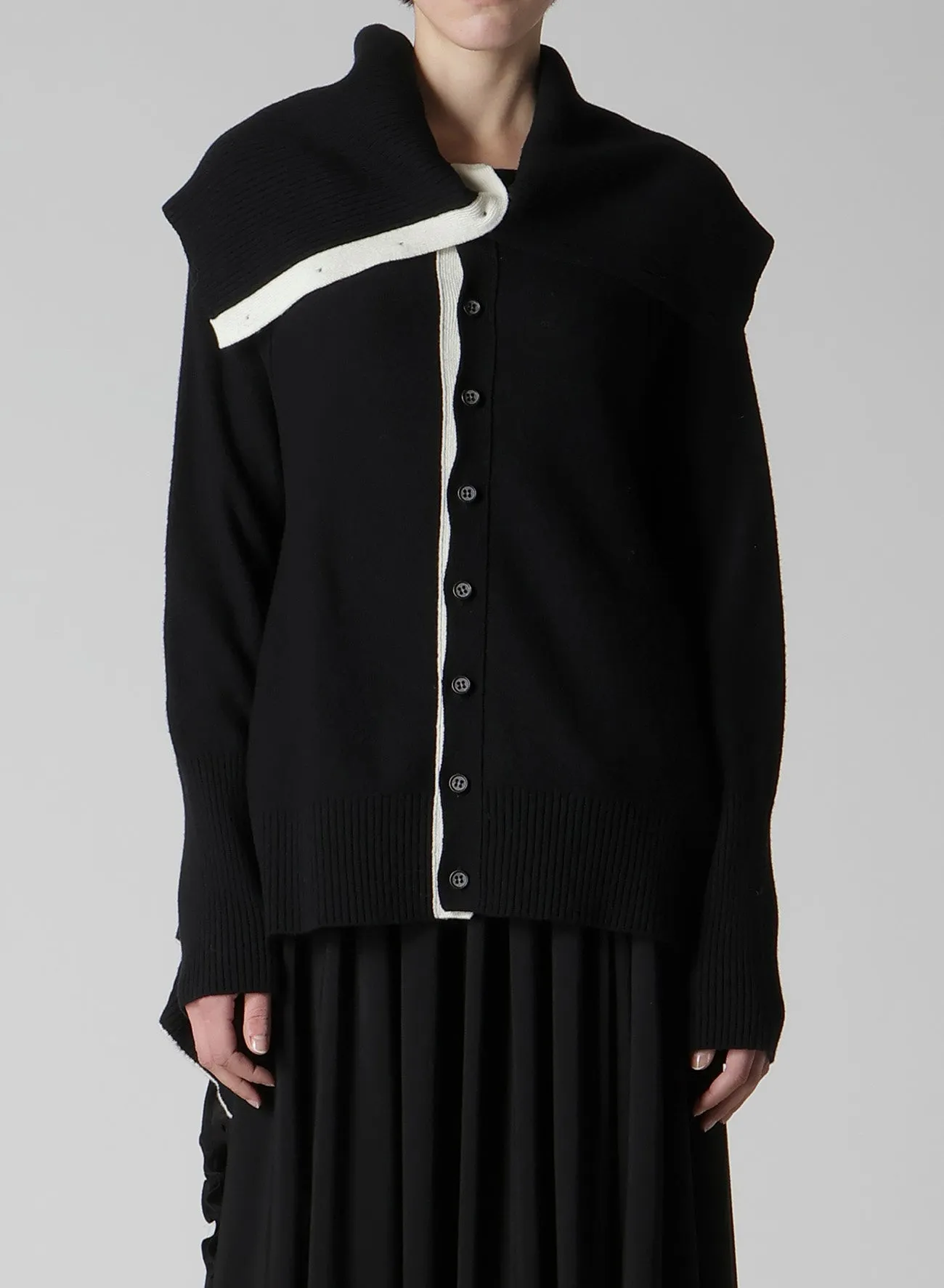 WOOL BREND DRAPED CARDIGAN sold by Yohji Yamamoto product image thumbnail 4
