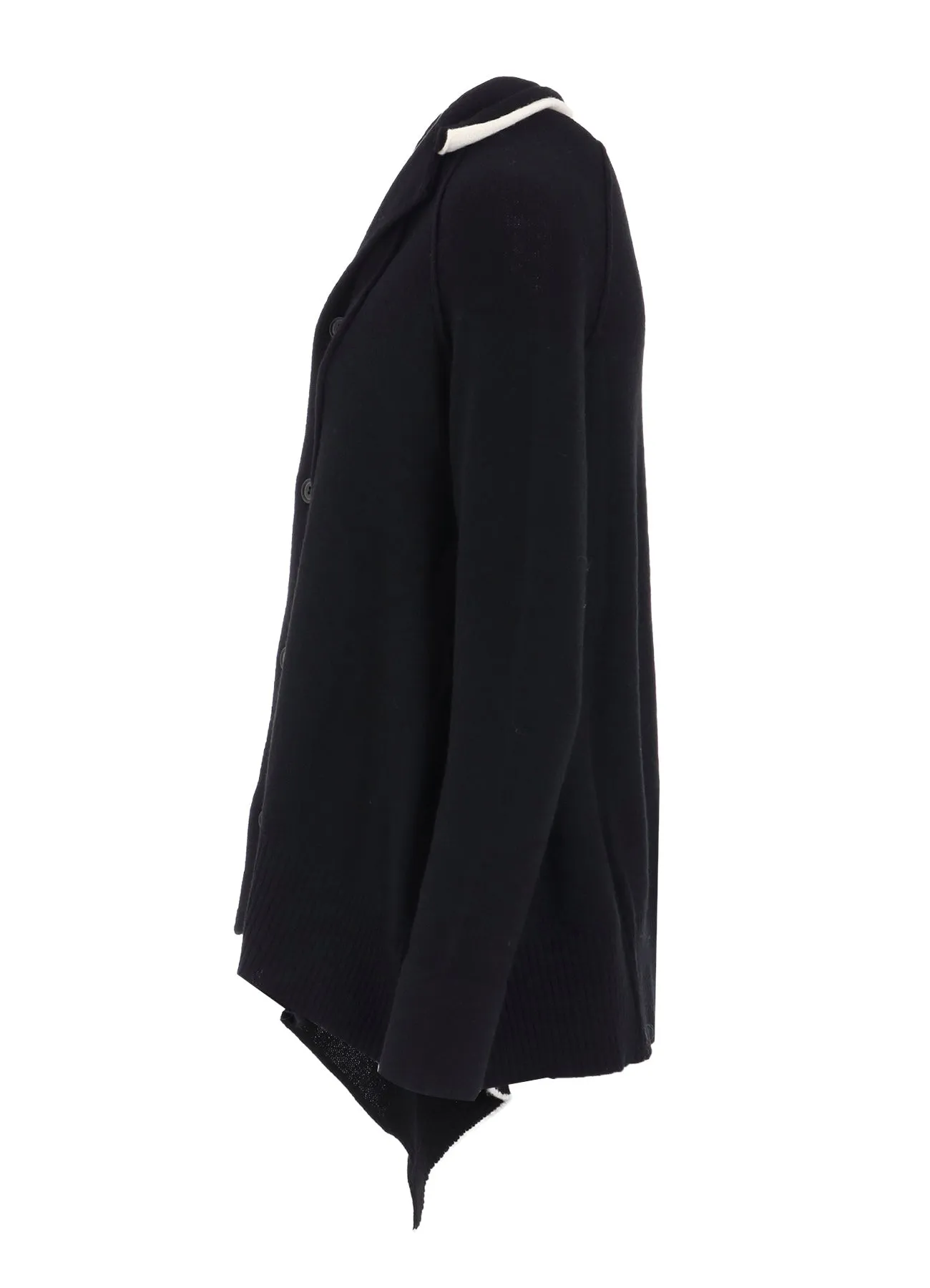 WOOL BLEND DRAPED JACKET sold by Yohji Yamamoto product image thumbnail 3