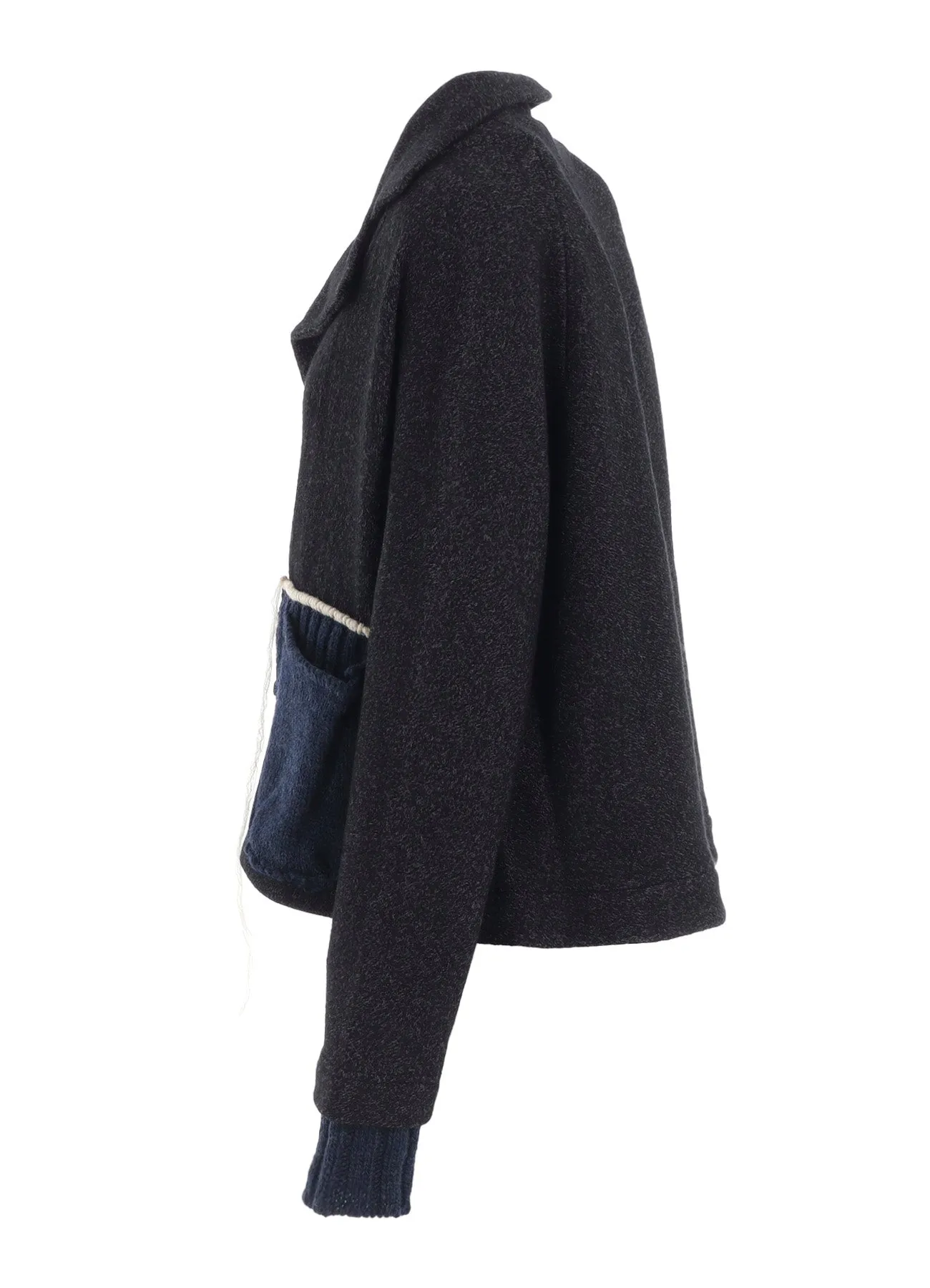 KNIT COMBINATION SHORT JACKET sold by Yohji Yamamoto product image thumbnail 3