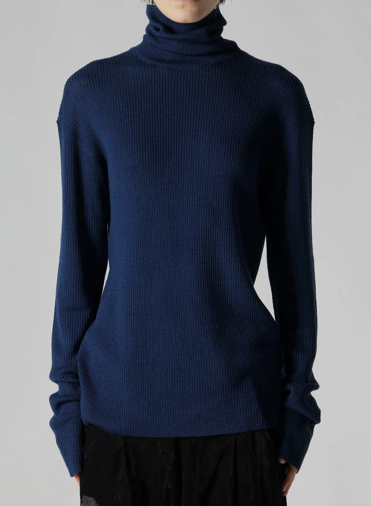 RIB HIGH NECK KNIT sold by Yohji Yamamoto product image thumbnail 4
