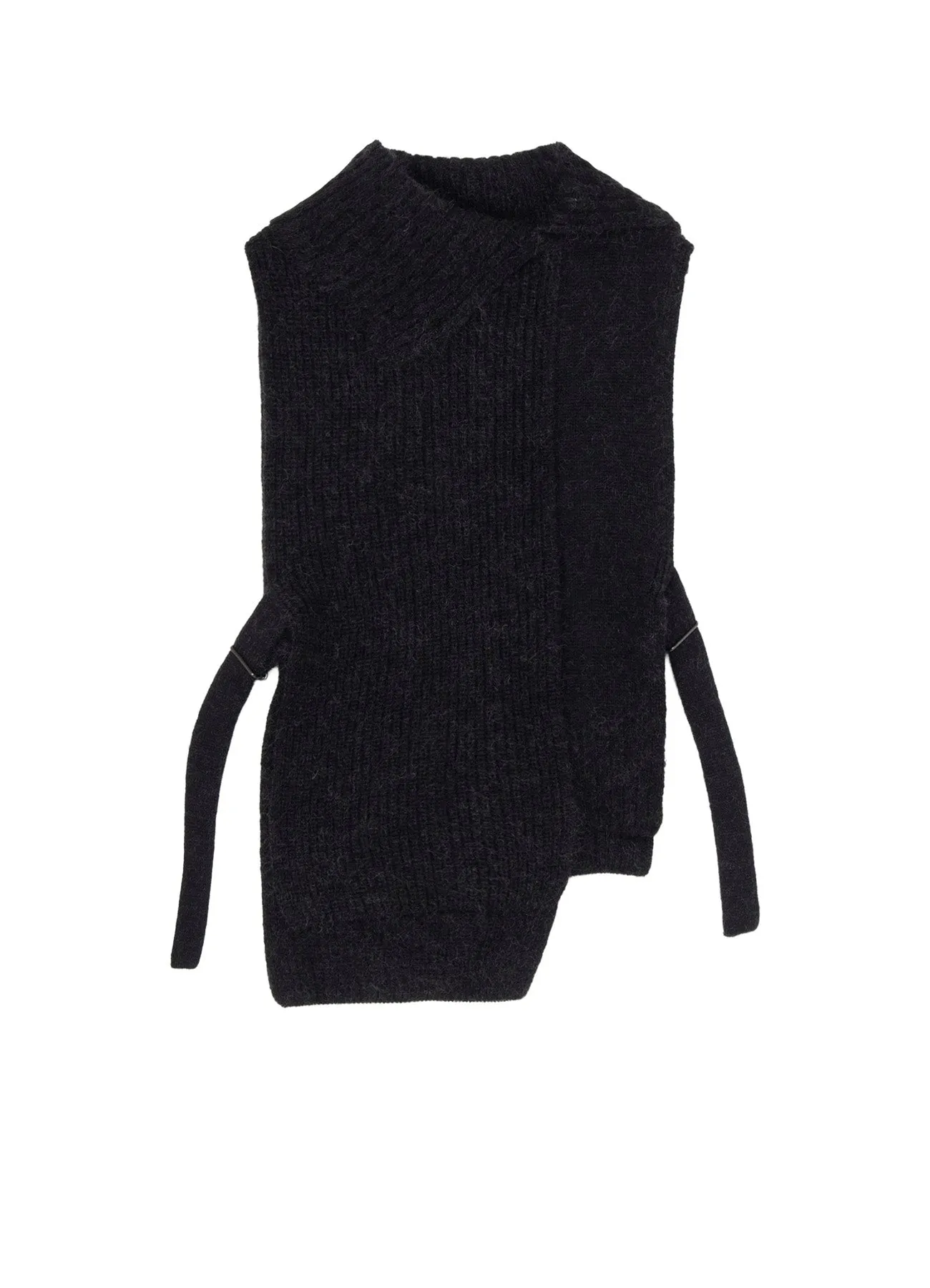 MOHAIR WOOL COMBINATION KNIT VEST sold by Yohji Yamamoto
