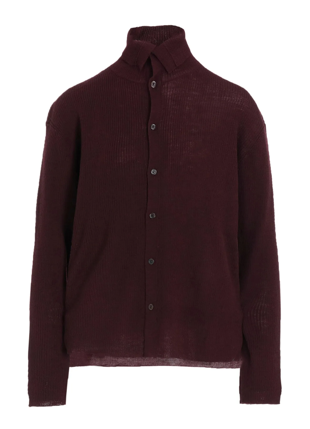 RIB HIGH NECK KNIT CARDIGAN sold by Yohji Yamamoto product image thumbnail 2