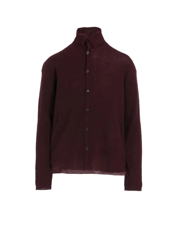 RIB HIGH NECK KNIT CARDIGAN sold by Yohji Yamamoto