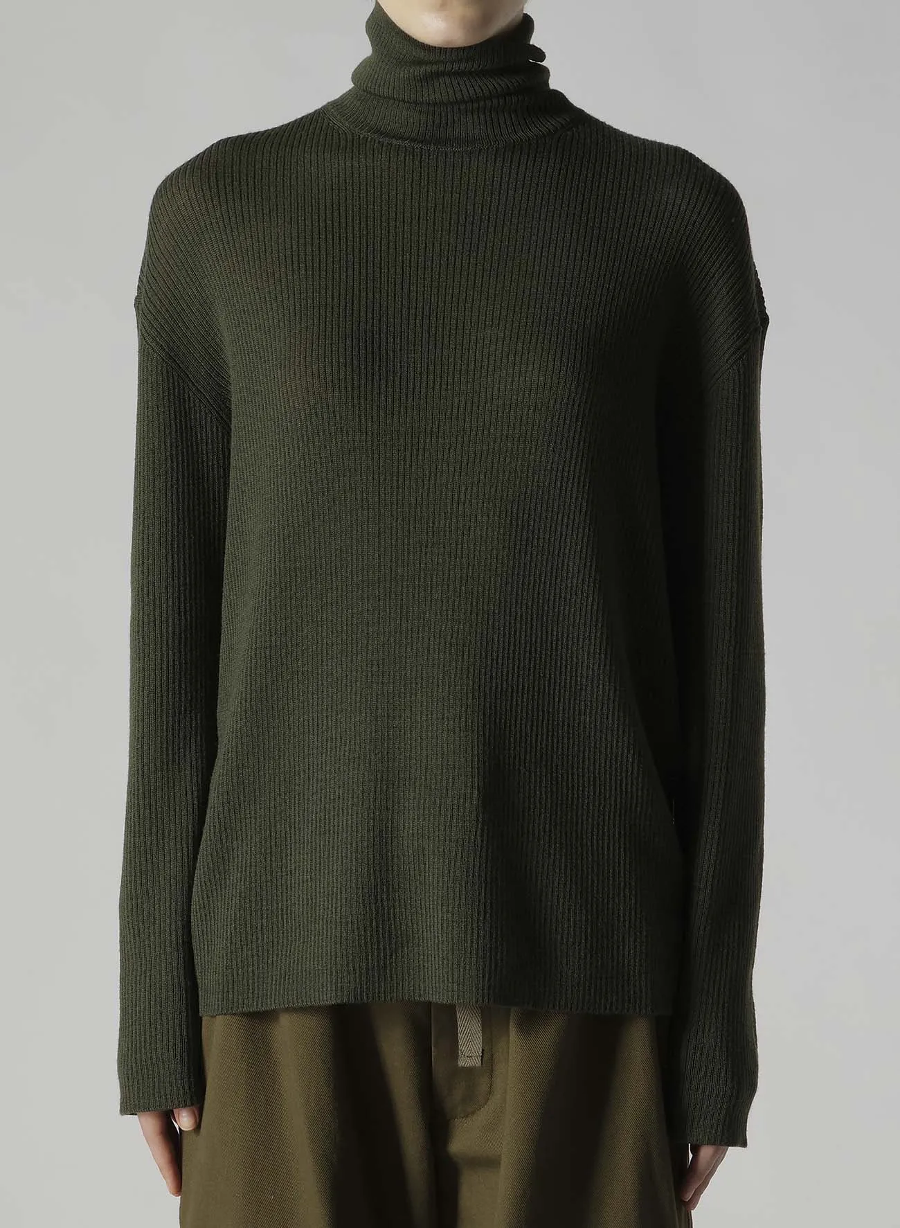 RIB OVERSIZED HIGH NECK KNIT sold by Yohji Yamamoto product image thumbnail 4