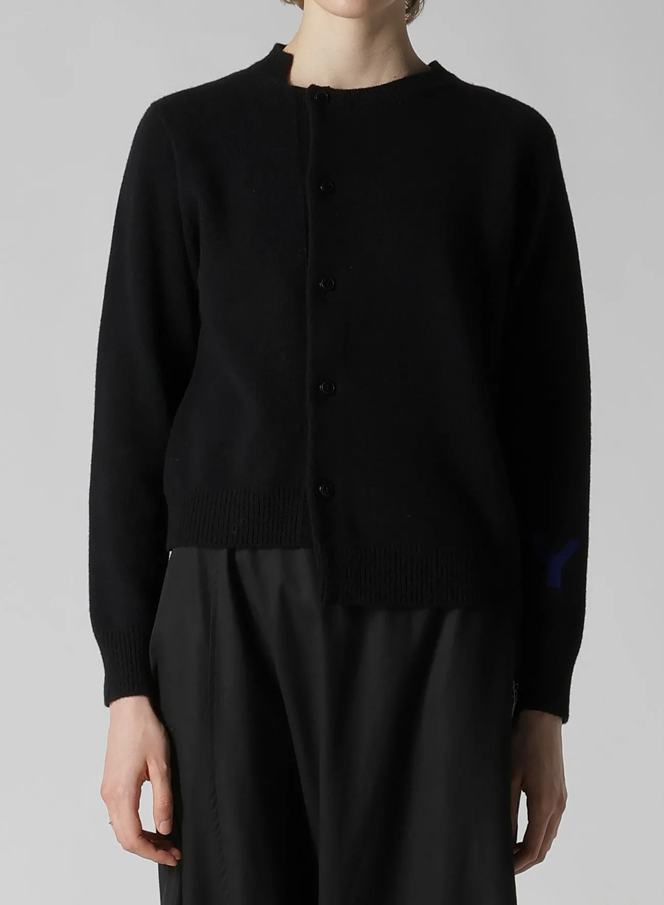 INTARSIA ASYMMETERIC CARDIGAN sold by Yohji Yamamoto product image thumbnail 4