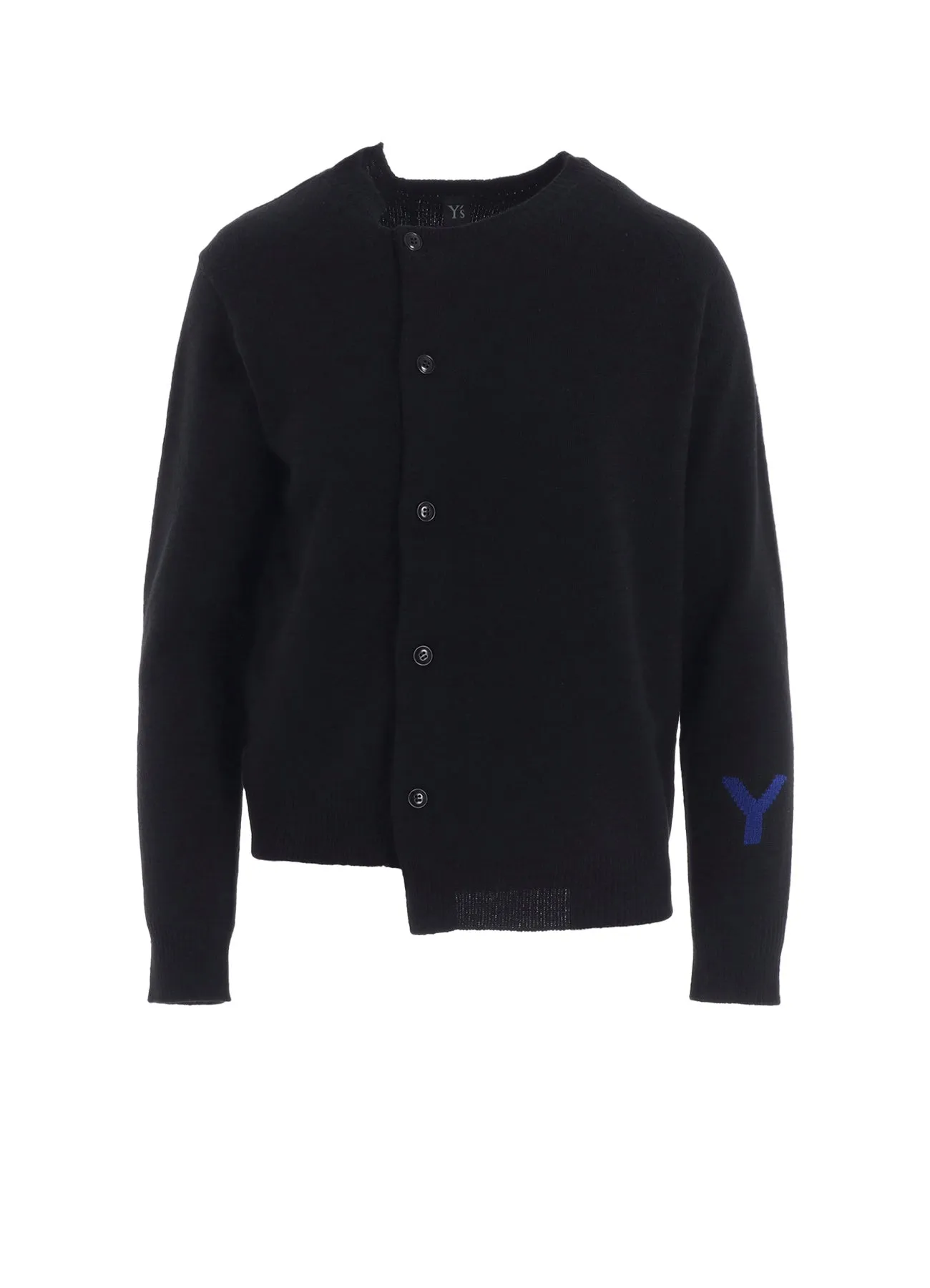 INTARSIA ASYMMETERIC CARDIGAN sold by Yohji Yamamoto