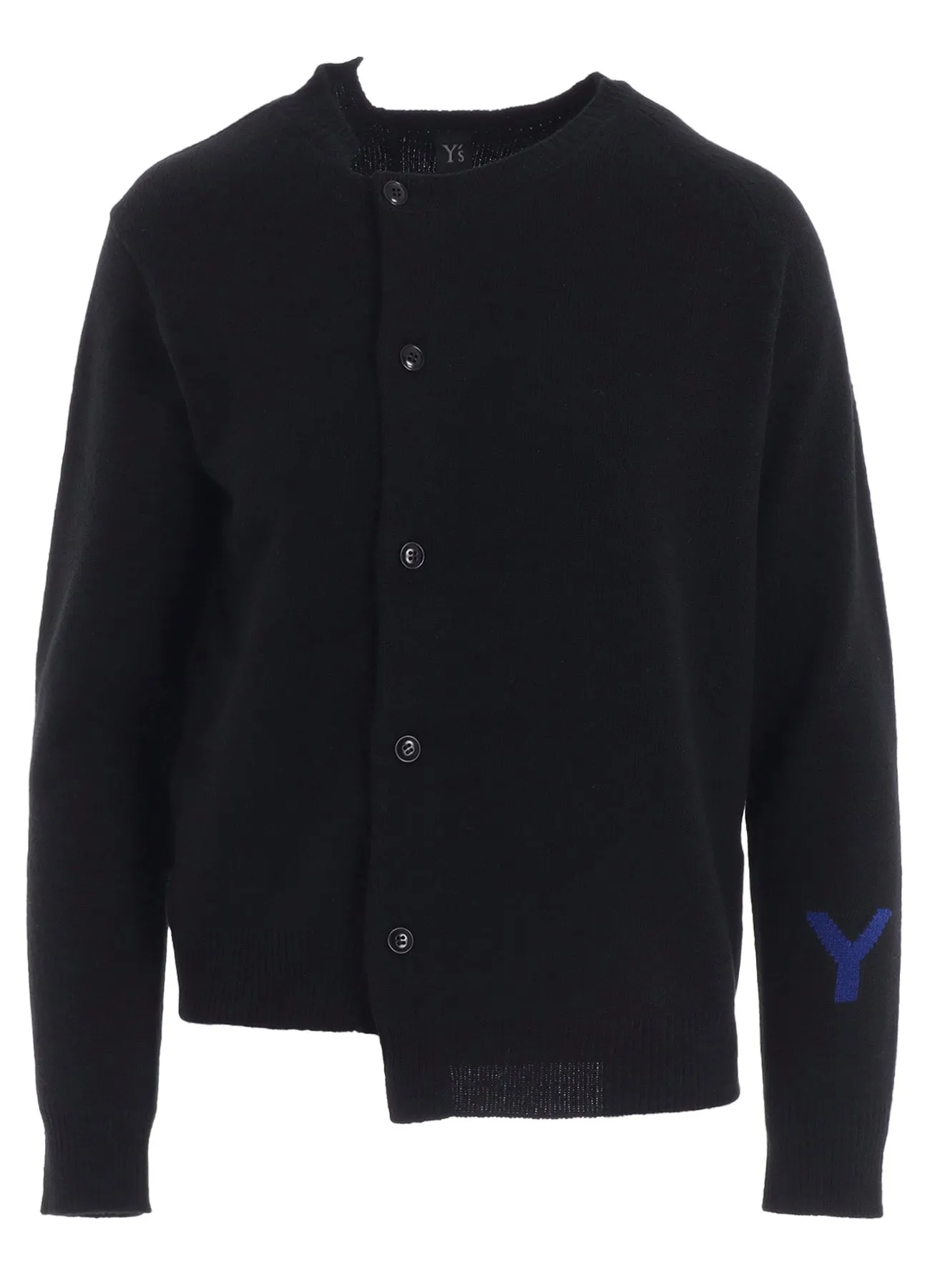 INTARSIA ASYMMETERIC CARDIGAN sold by Yohji Yamamoto product image thumbnail 2