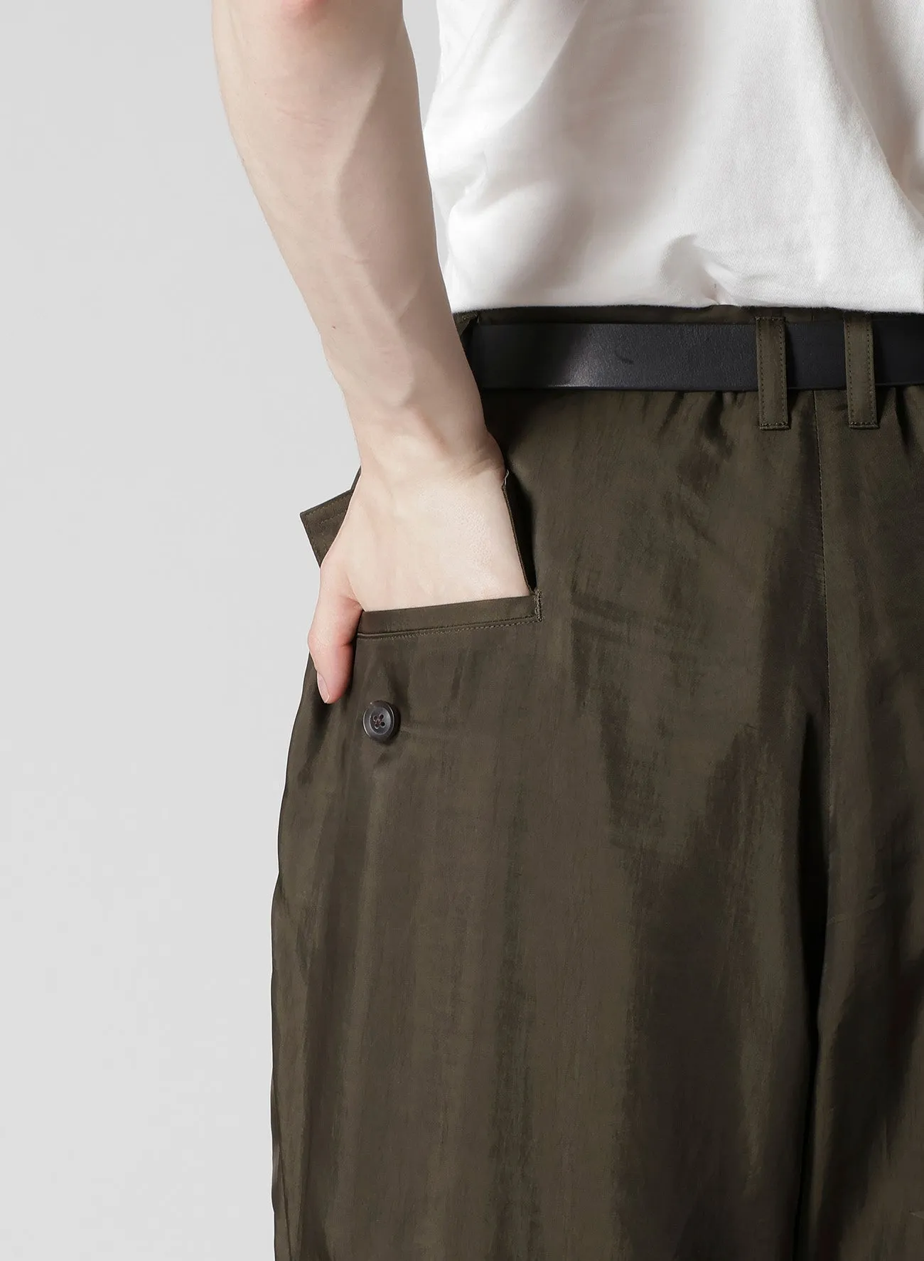 KHAKI CU TWILL PADDED PANTS sold by Yohji Yamamoto product image thumbnail 5