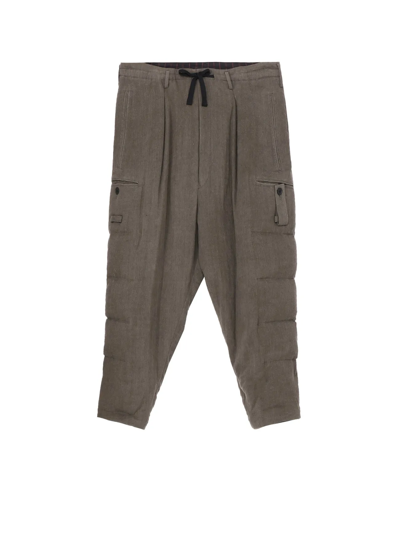SILK LINEN INKED KNEE TAB PADDED PANTS sold by Yohji Yamamoto