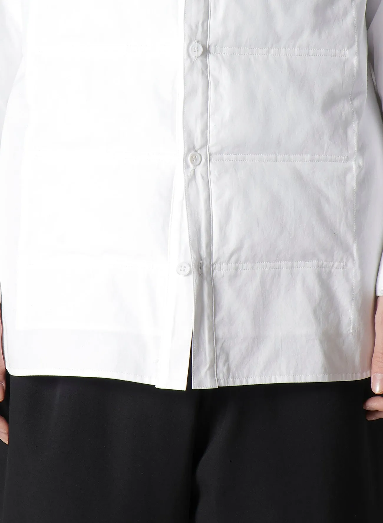 100/2 BROAD PADDED BLOUSE WITH LINING sold by Yohji Yamamoto product image thumbnail 5