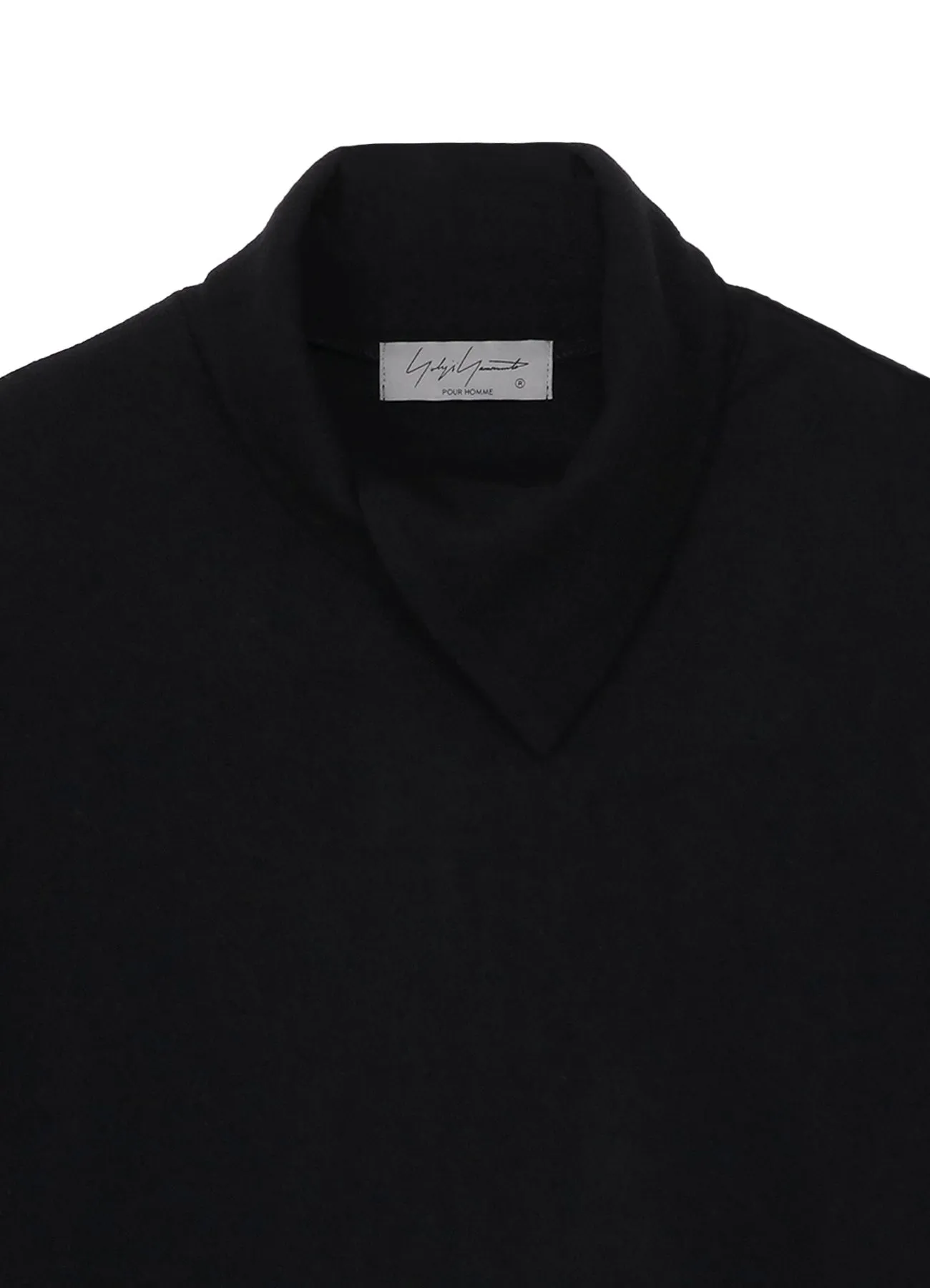 SUPER 120 WOOL SINGLE JERSEY LAYERED HIGK NECK TEE sold by Yohji Yamamoto product image thumbnail 4