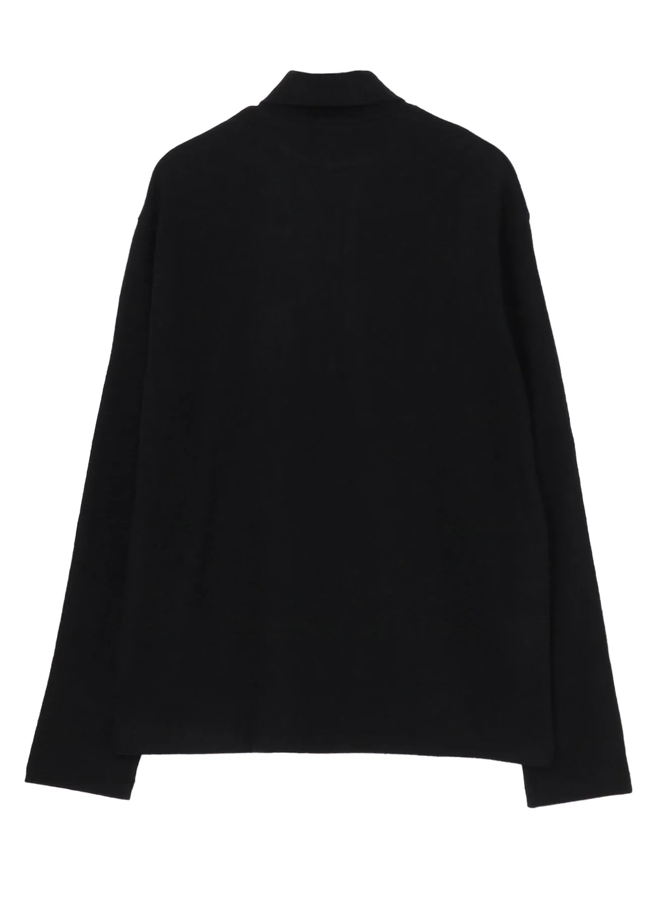 SUPER 120 WOOL SINGLE JERSEY LAYERED HIGK NECK TEE sold by Yohji Yamamoto product image thumbnail 3