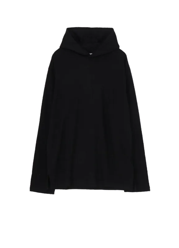 SUPER 120 WOOL SINGLE JERSEY HOODED LS TEE sold by Yohji Yamamoto