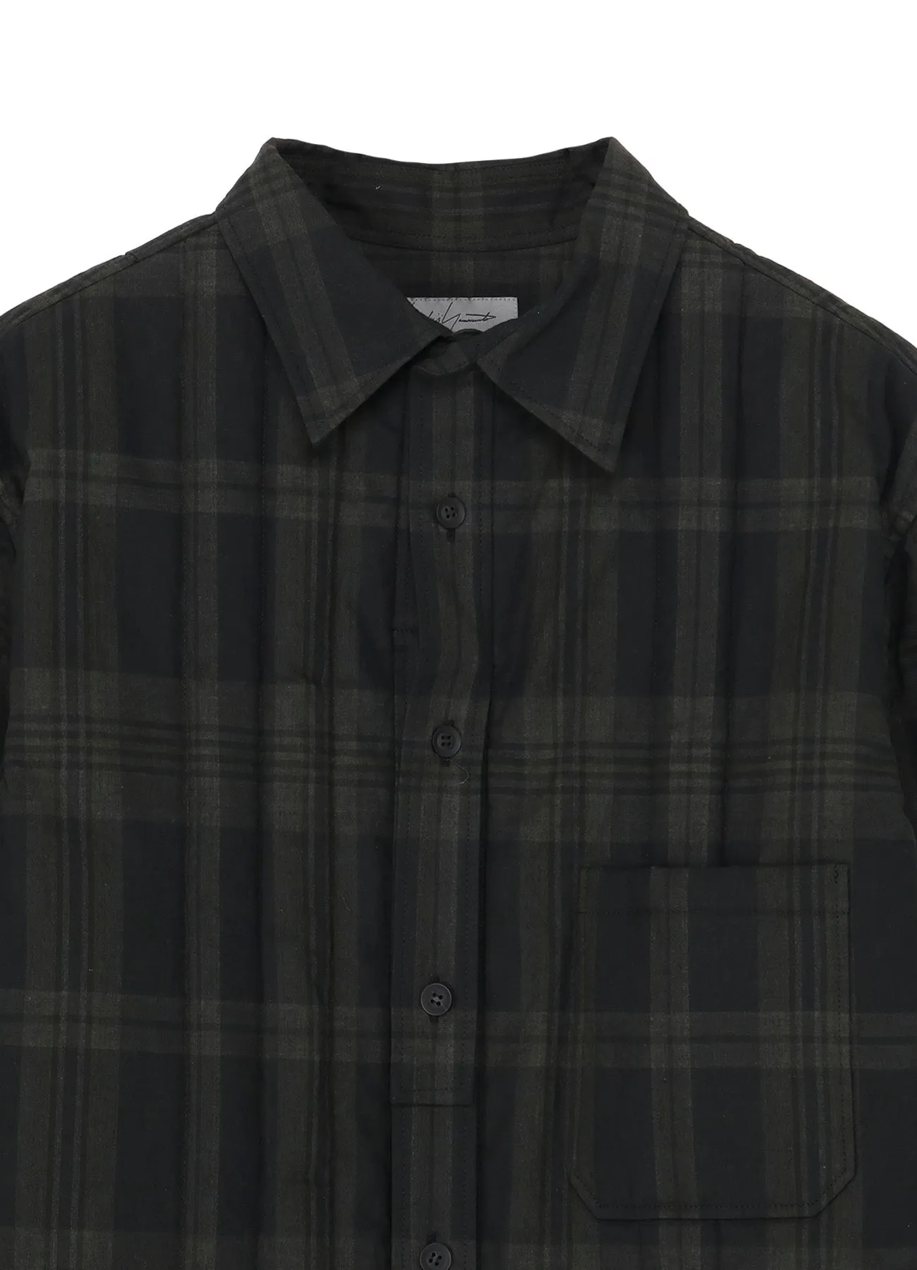 INK MADRAS PLAID PADDED BLOUSE sold by Yohji Yamamoto product image thumbnail 4