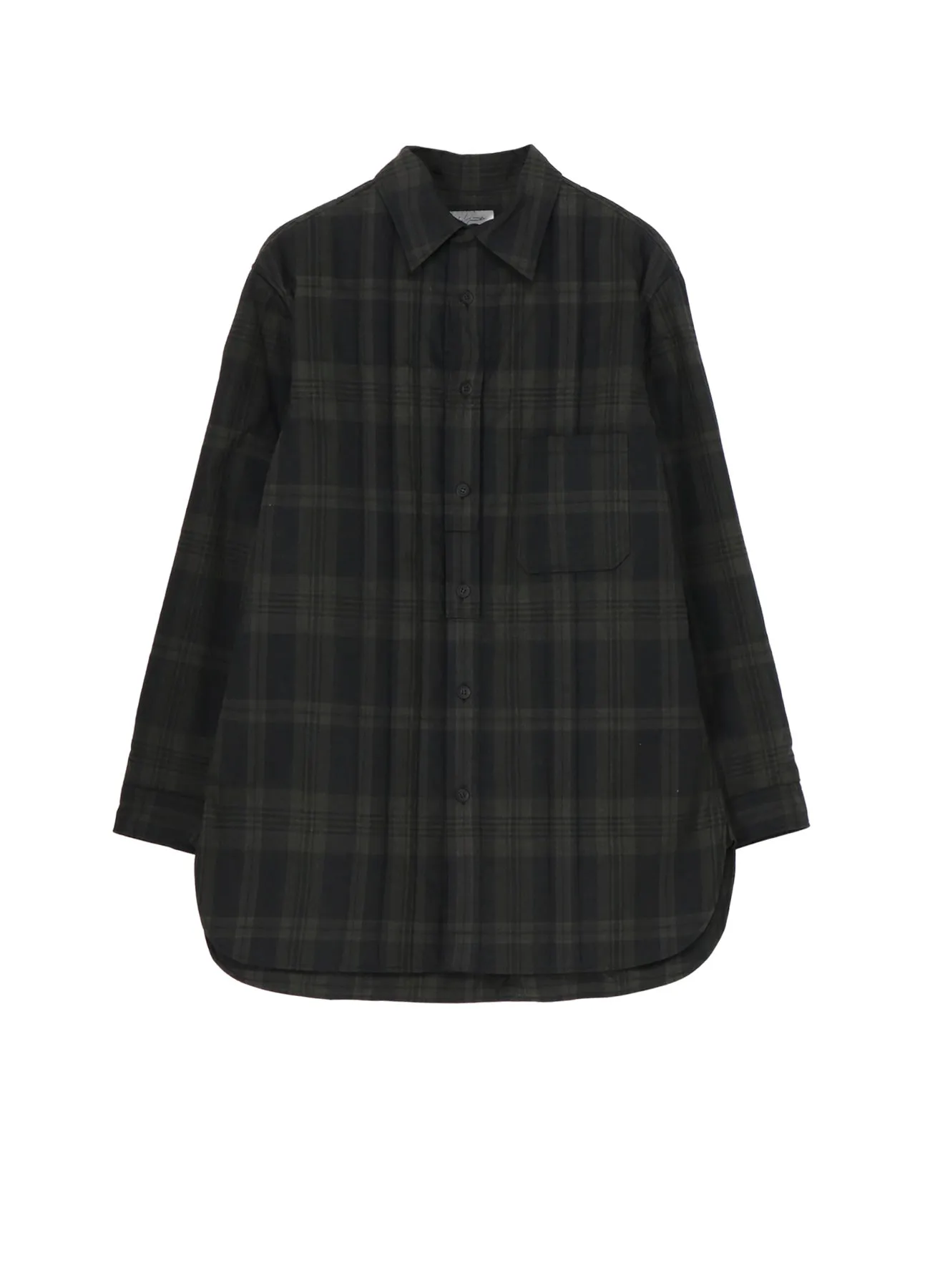 INK MADRAS PLAID PADDED BLOUSE sold by Yohji Yamamoto
