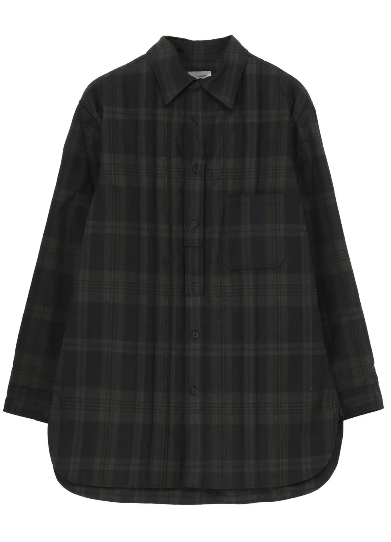 INK MADRAS PLAID PADDED BLOUSE sold by Yohji Yamamoto product image thumbnail 2