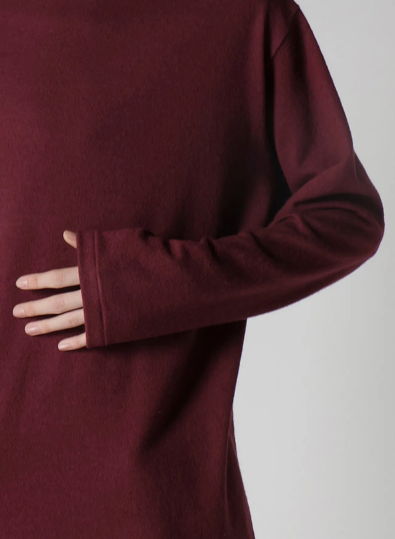 SUPER 120 WOOL SINGLE JERSEY ROUND NECK LS TEE sold by Yohji Yamamoto product image thumbnail 4