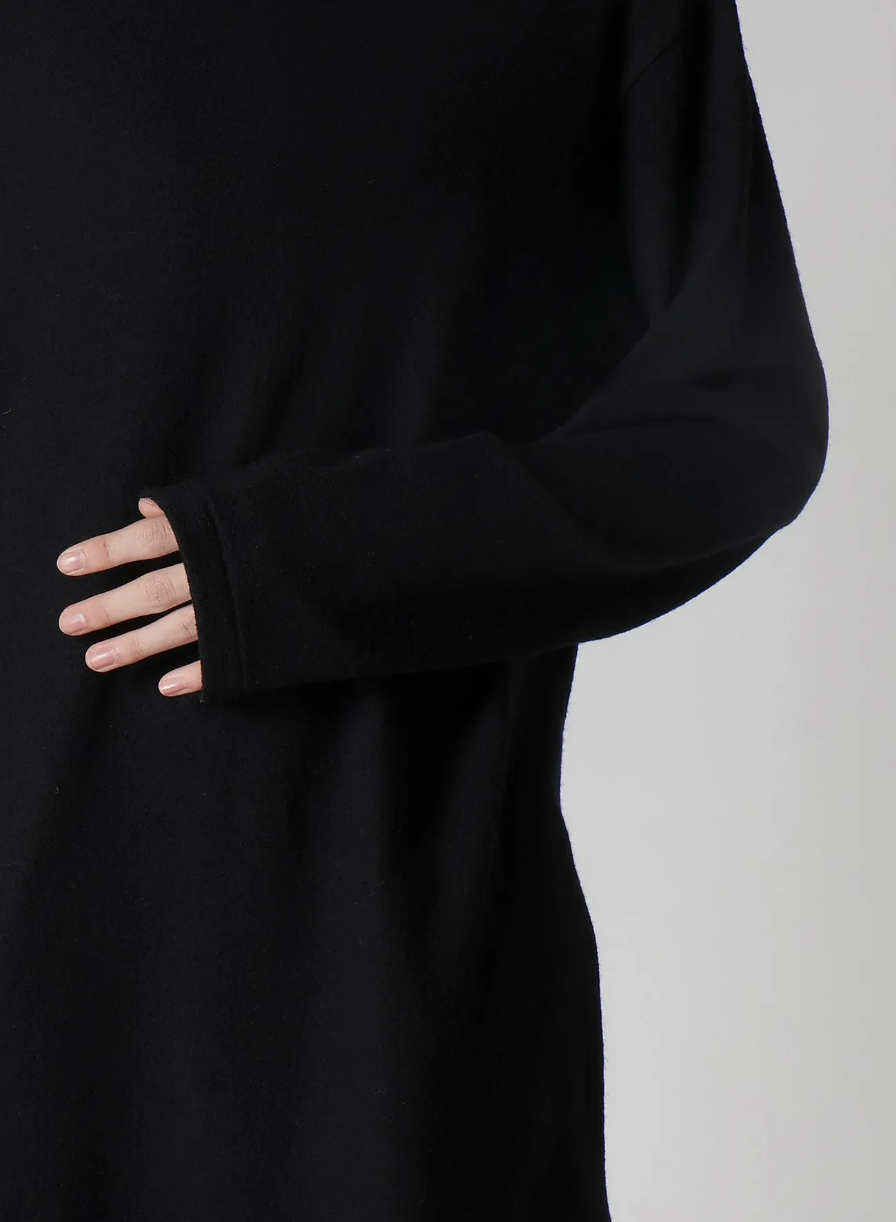 SUPER 120 WOOL SINGLE JERSEY TURTLE NECK LS TEE sold by Yohji Yamamoto product image thumbnail 4