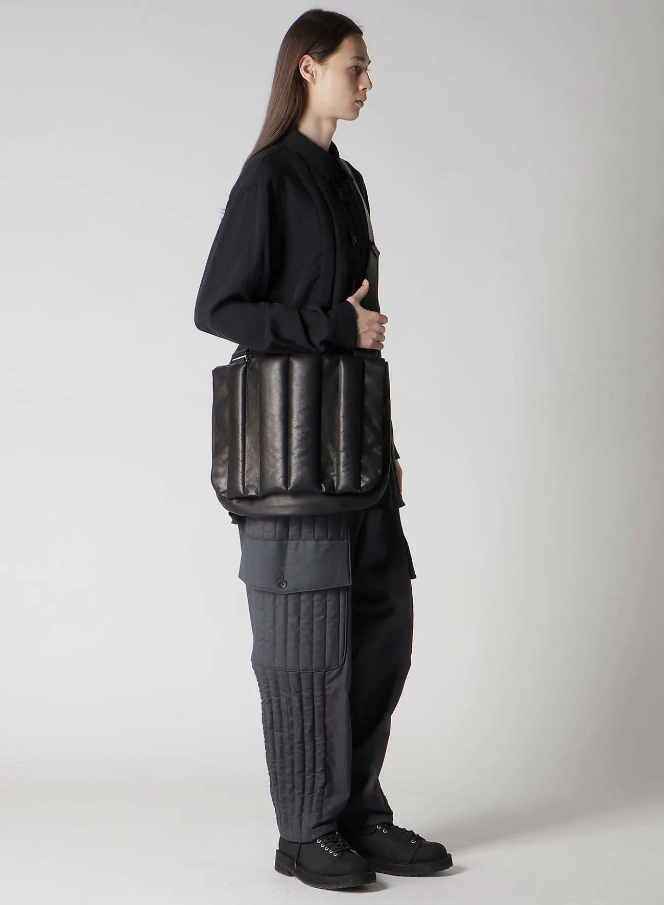 GARMENT LEATHER PADDED SHOULDER BAG sold by Yohji Yamamoto product image thumbnail 3