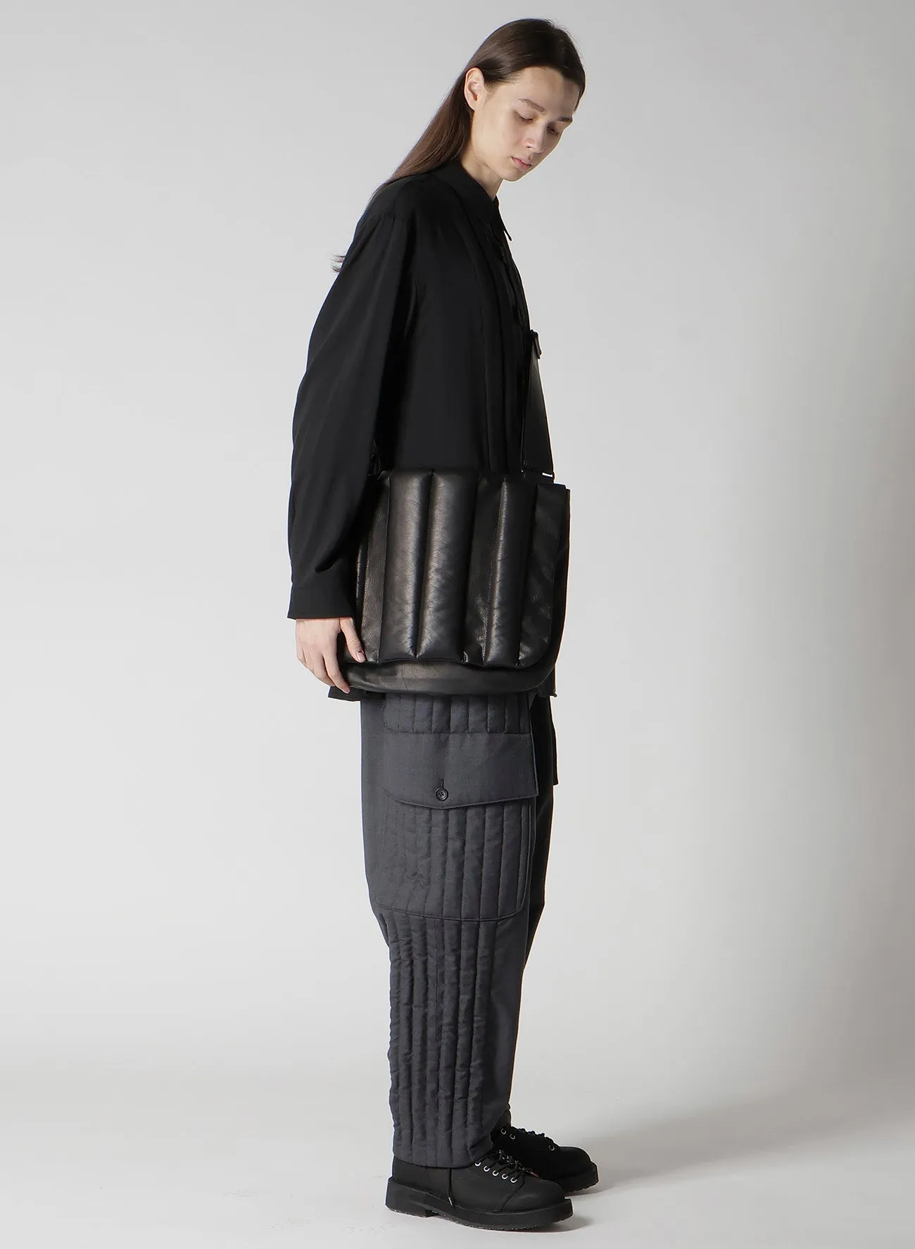 GARMENT LEATHER PADDED SHOULDER BAG sold by Yohji Yamamoto product image thumbnail 4