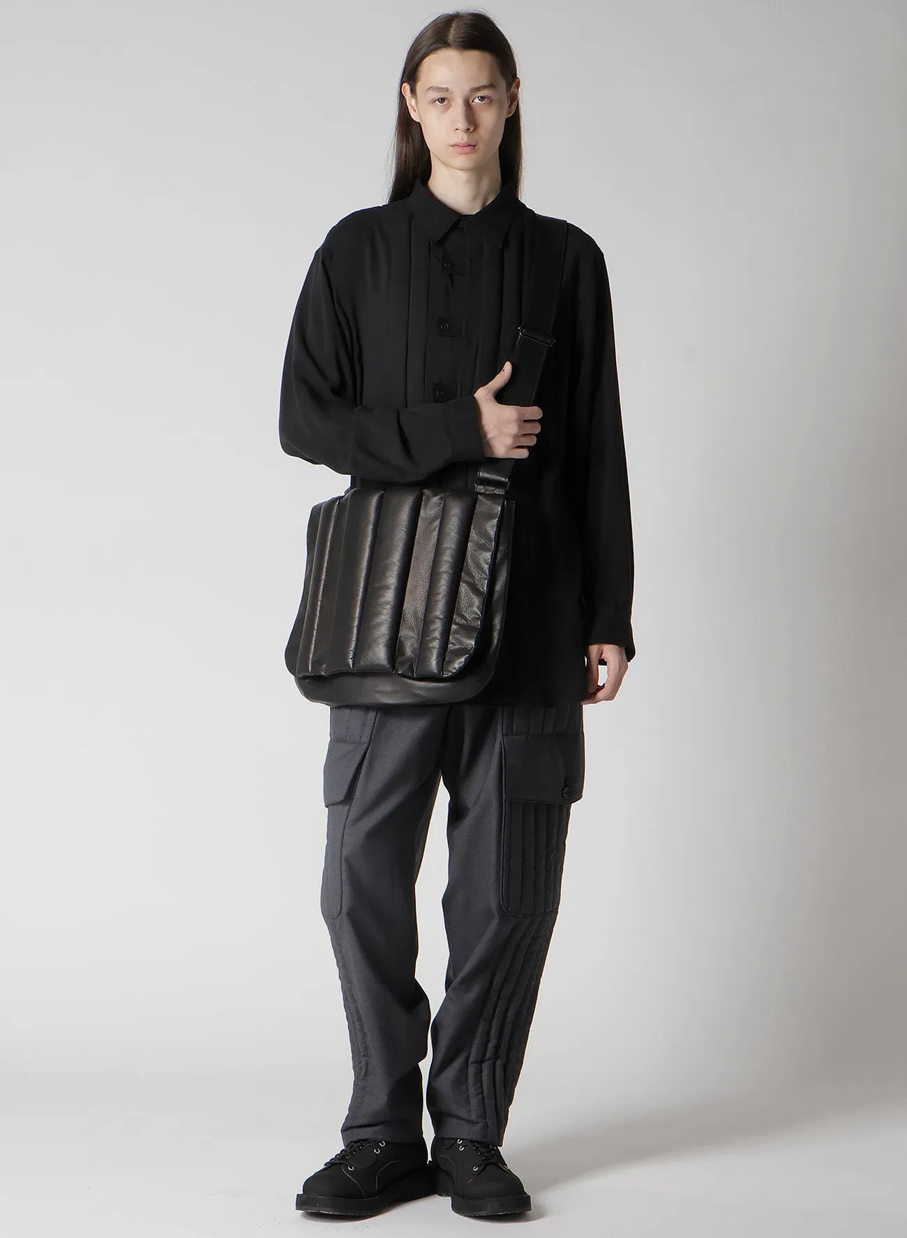 GARMENT LEATHER PADDED SHOULDER BAG sold by Yohji Yamamoto product image thumbnail 2