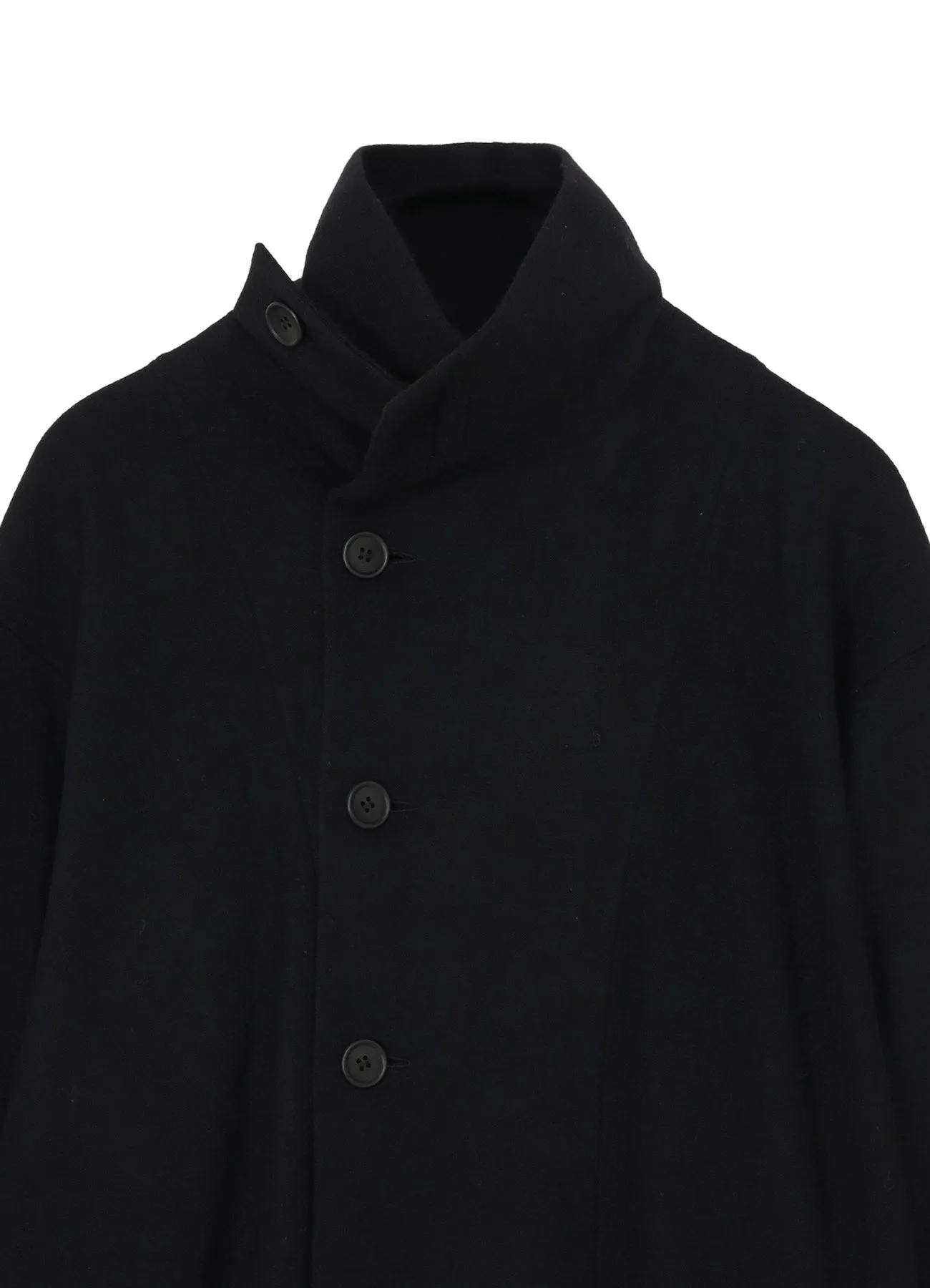 WOOLLEN JERSEY HIGH NECK LONG COAT sold by Yohji Yamamoto product image thumbnail 4