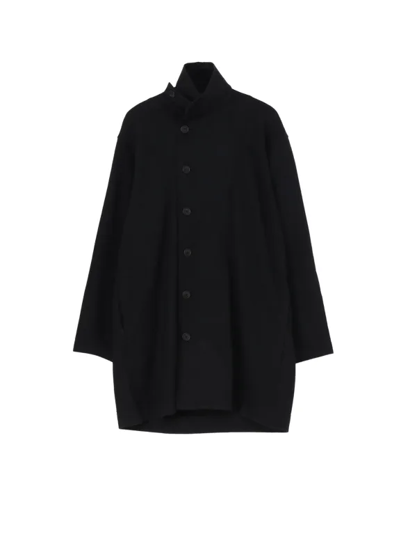 WOOLLEN JERSEY HIGH NECK LONG COAT sold by Yohji Yamamoto