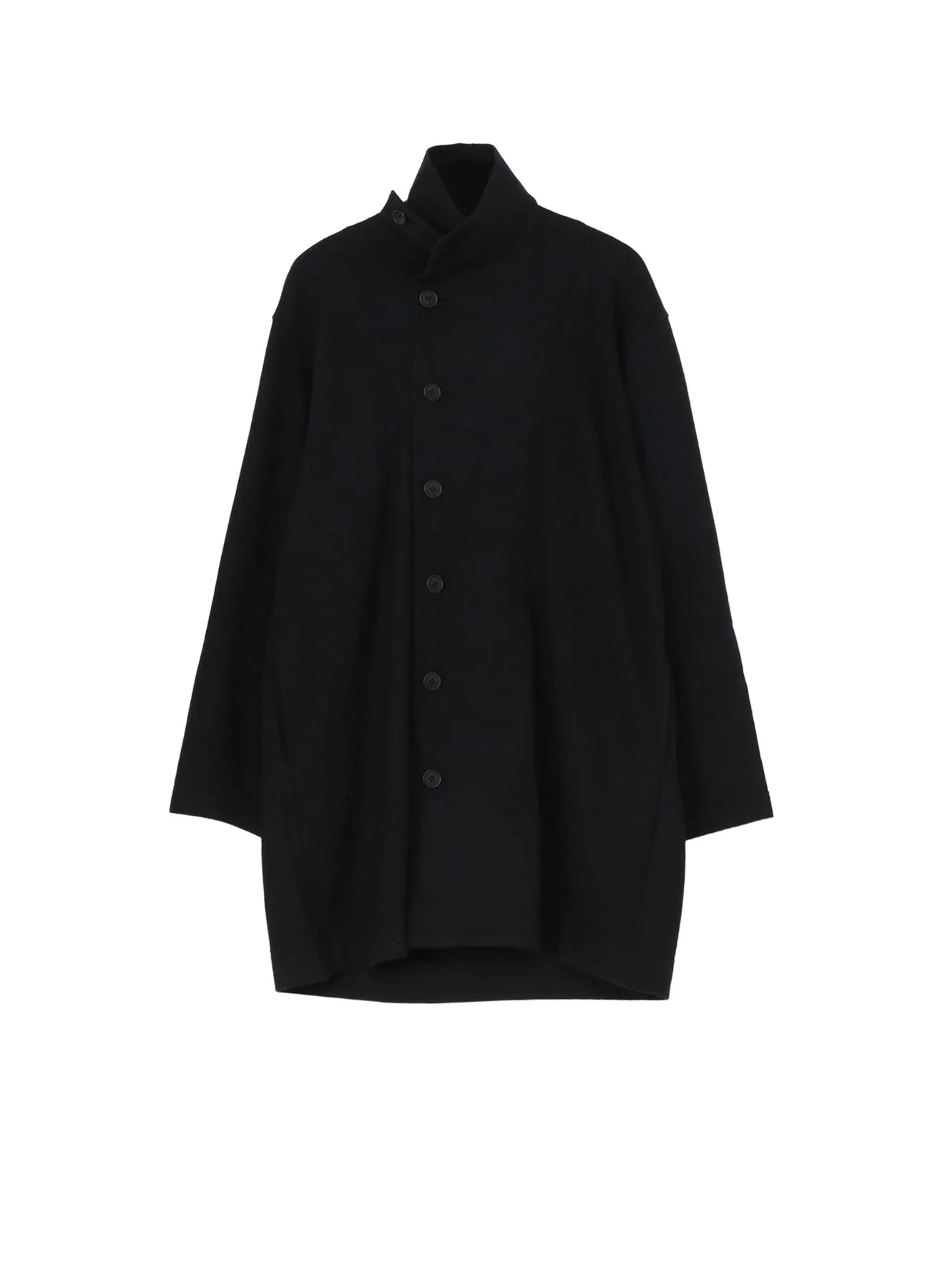 WOOLLEN JERSEY HIGH NECK LONG COAT sold by Yohji Yamamoto
