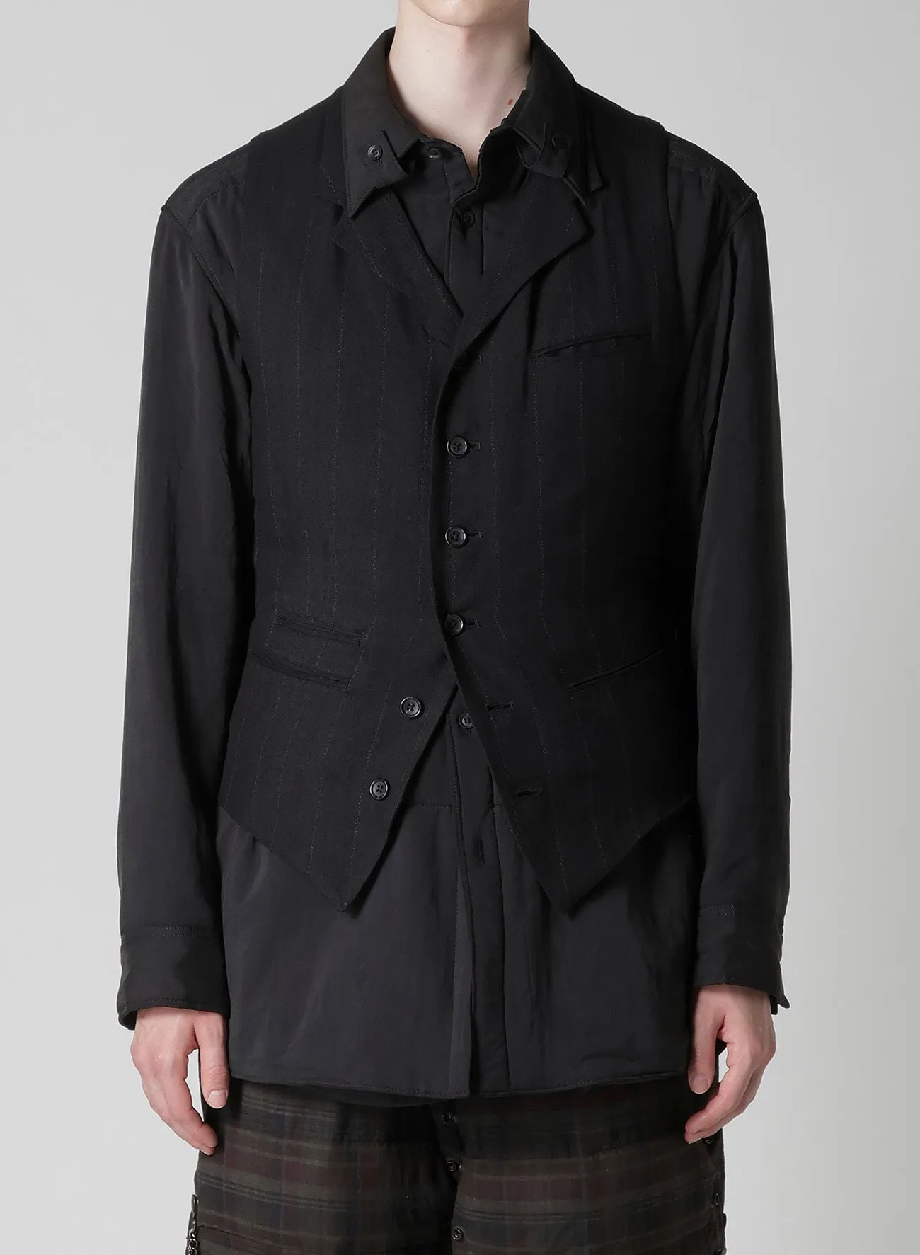 RAYON ST BACKSIDE PADDED VEST sold by Yohji Yamamoto product image thumbnail 2