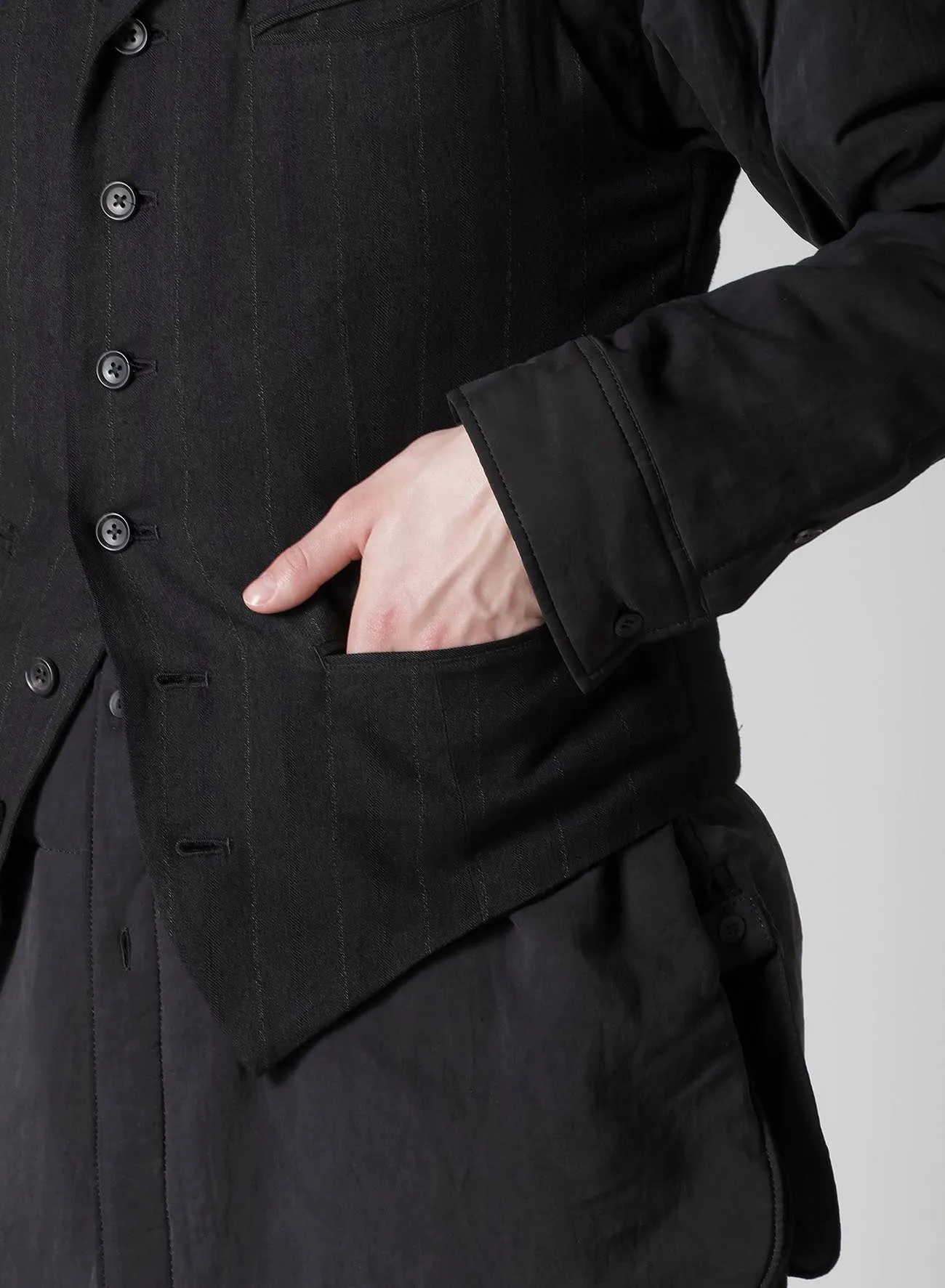 RAYON ST BACKSIDE PADDED VEST sold by Yohji Yamamoto product image thumbnail 4