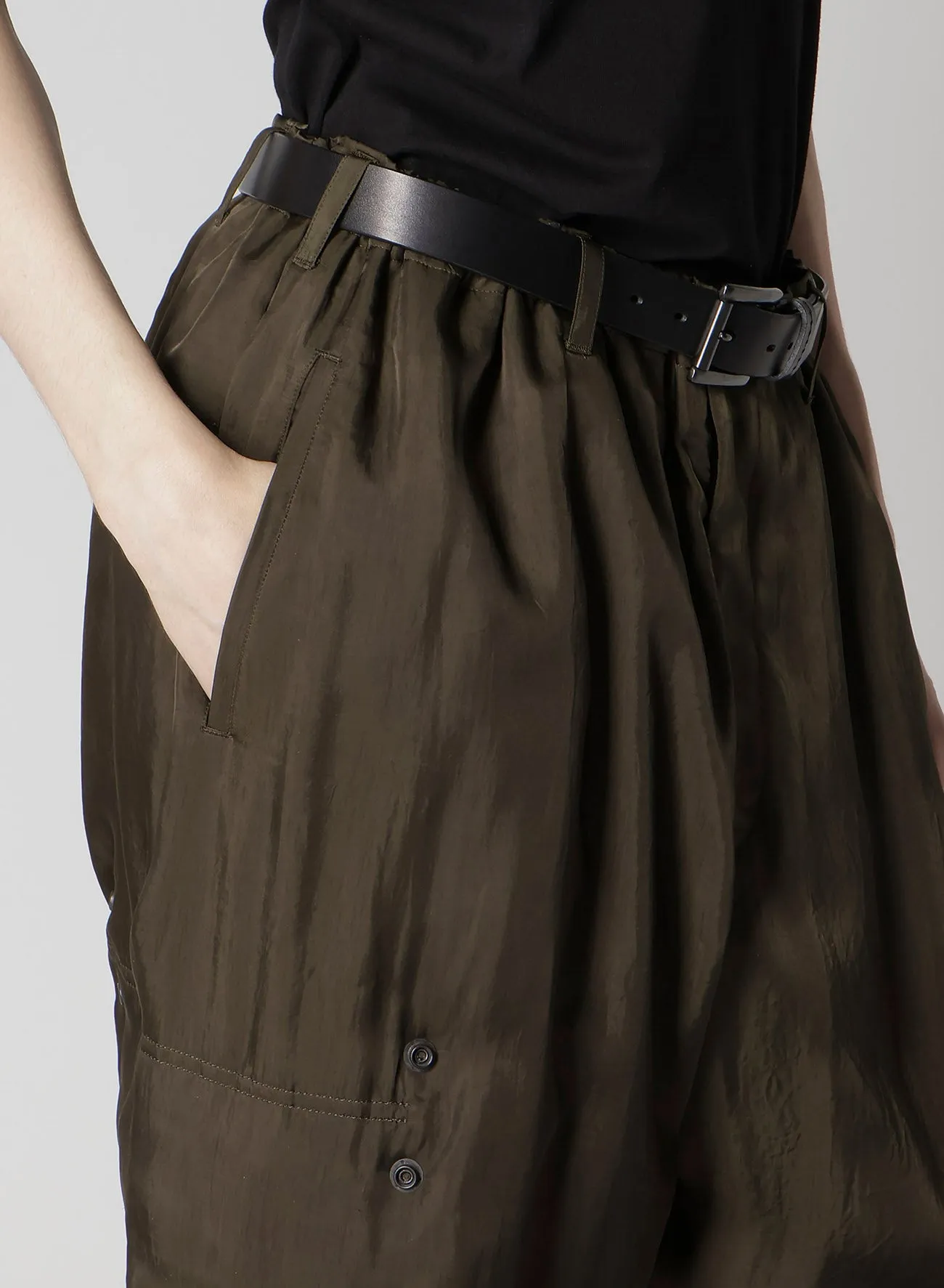 KHAKI CU TWILL PADDED PANTS sold by Yohji Yamamoto product image thumbnail 3