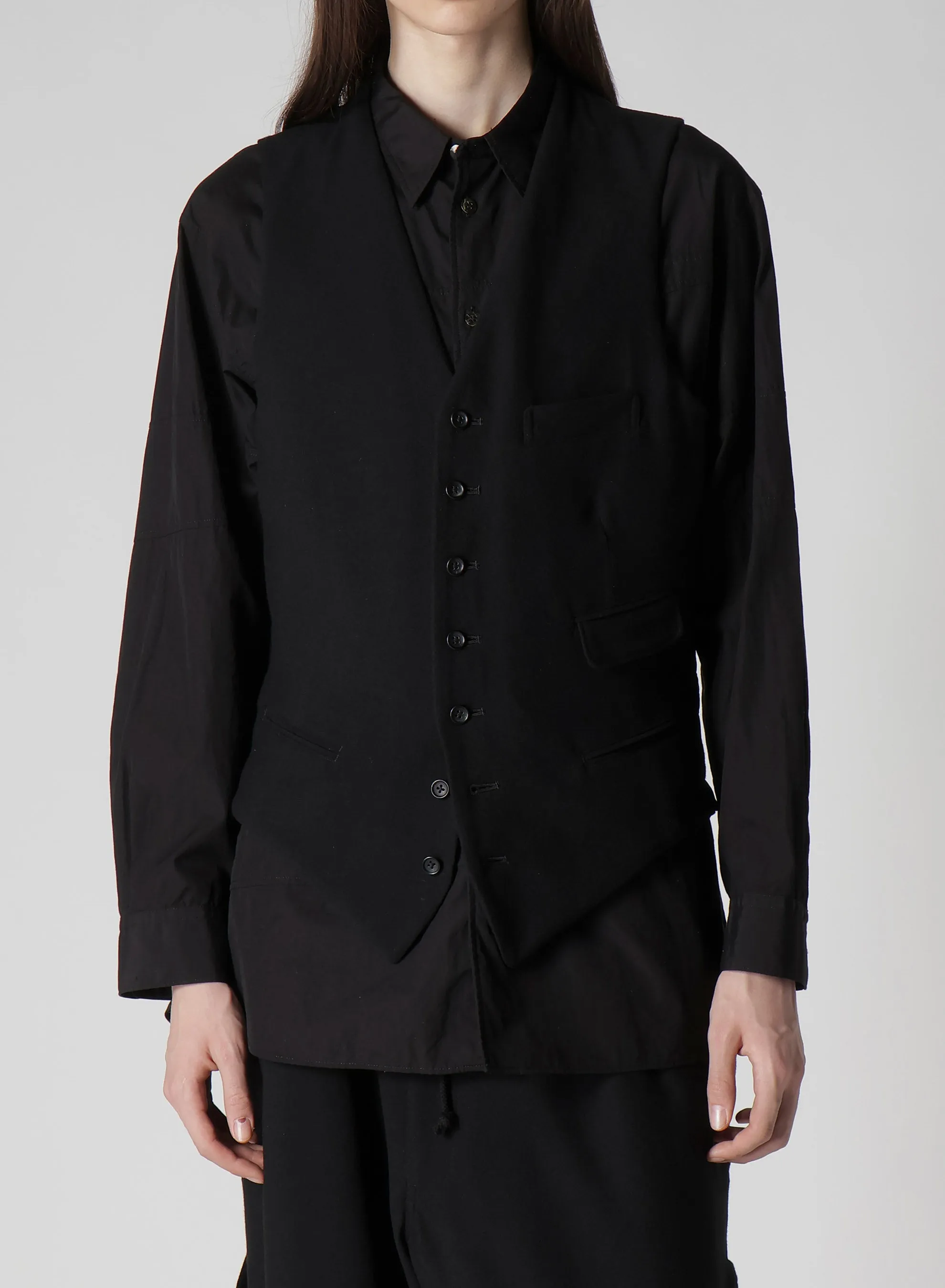 FLANNEL REVERSIBLE VEST sold by Yohji Yamamoto product image thumbnail 4