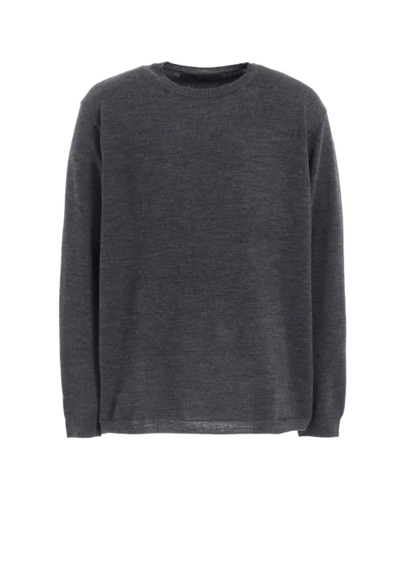 12G1P PLAIN STITCH ROUND NECK PULLOVER sold by Yohji Yamamoto