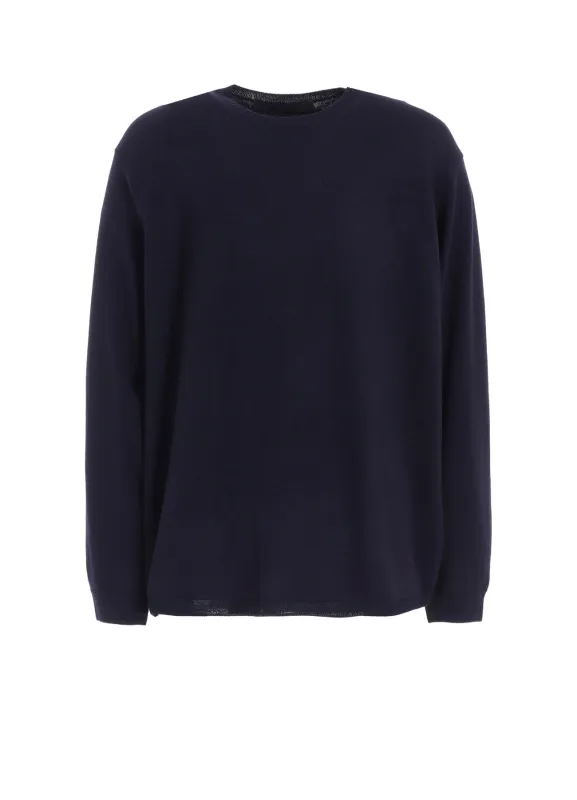 12G1P PLAIN STITCH ROUND NECK PULLOVER sold by Yohji Yamamoto